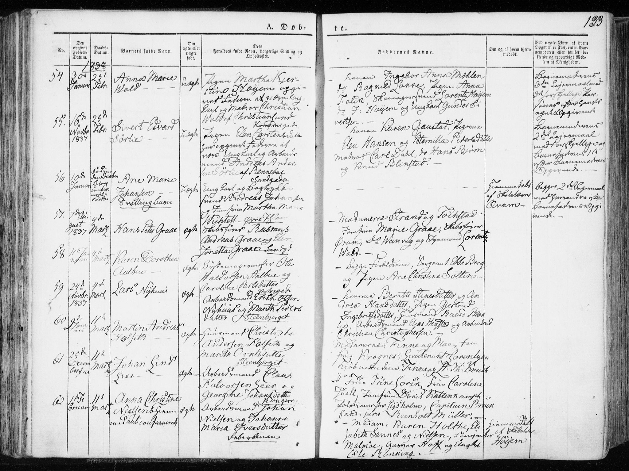 Ministerialprotokoller, klokkerbøker og fødselsregistre - Sør-Trøndelag, SAT/A-1456/601/L0047: Parish register (official) no. 601A15, 1831-1839, p. 133