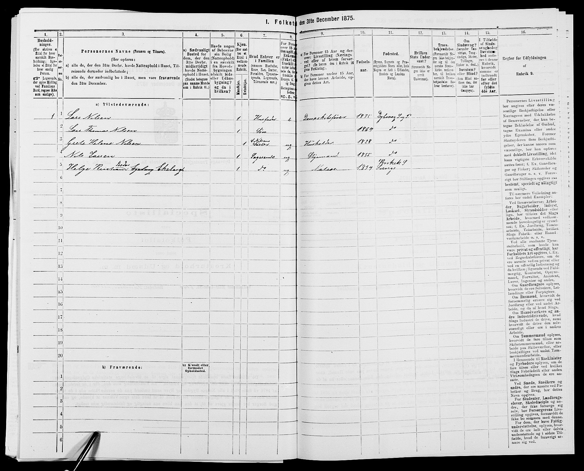 SAK, 1875 census for 0915P Dypvåg, 1875, p. 333