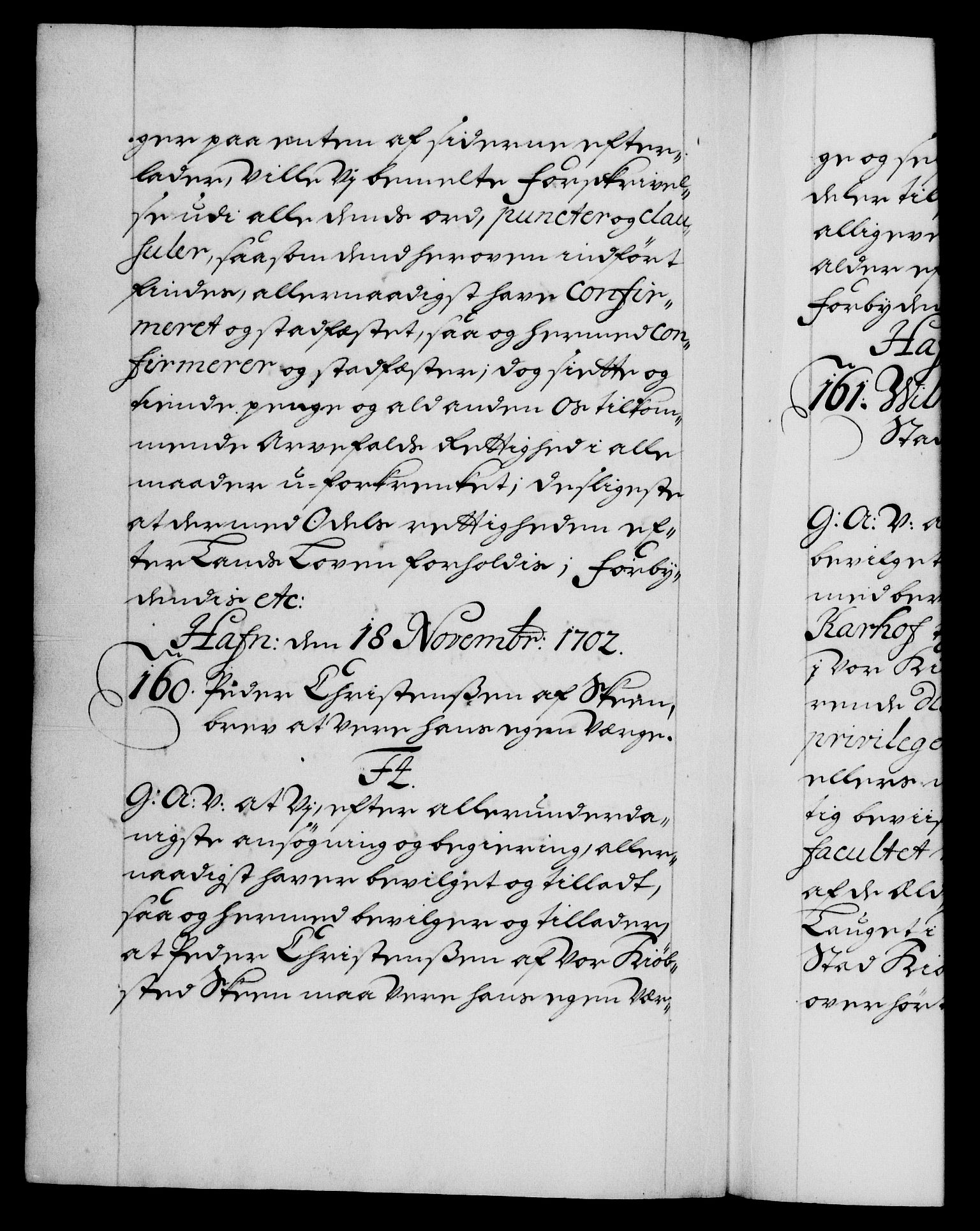 Danske Kanselli 1572-1799, AV/RA-EA-3023/F/Fc/Fca/Fcaa/L0018: Norske registre, 1699-1703, p. 423b