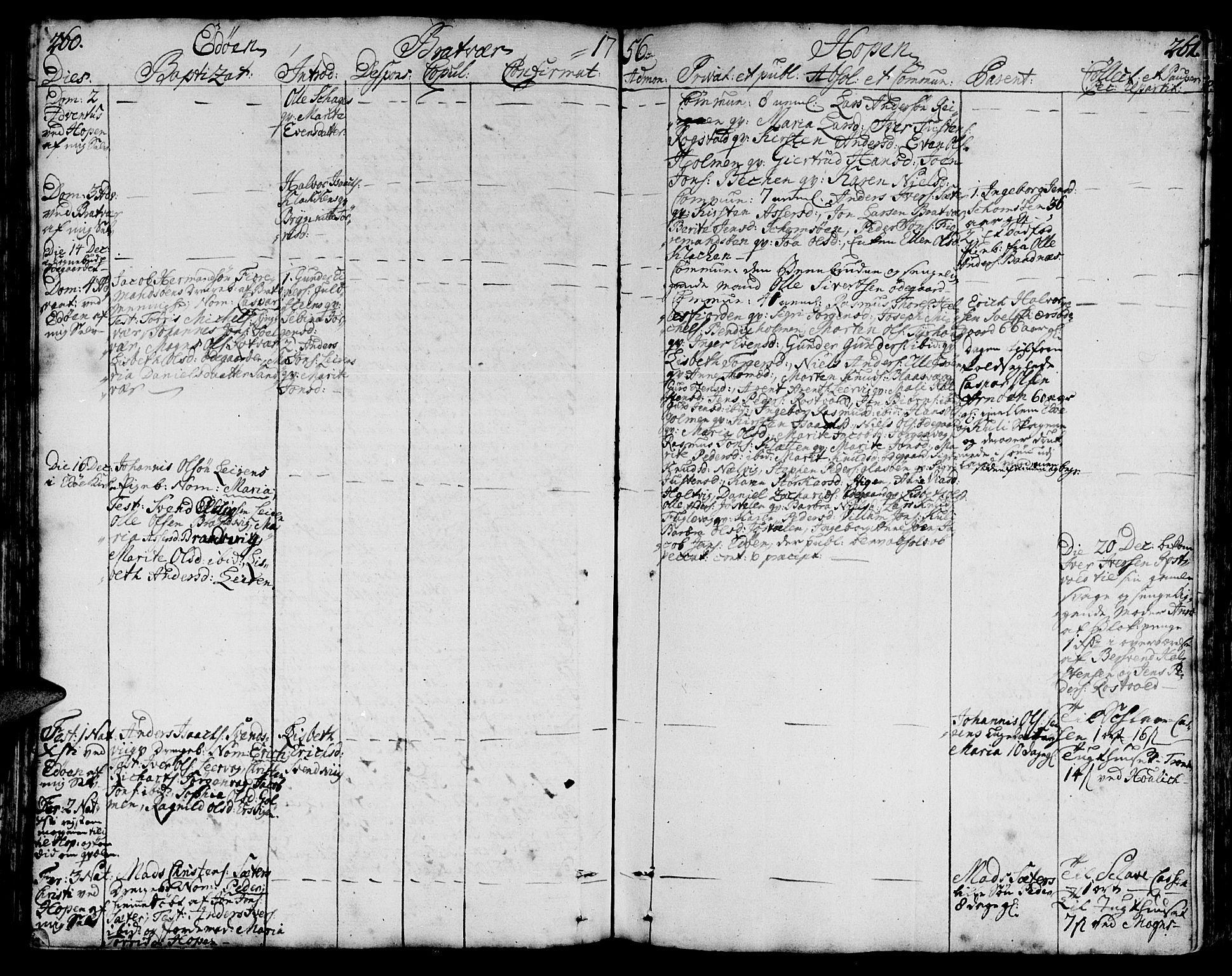 Ministerialprotokoller, klokkerbøker og fødselsregistre - Møre og Romsdal, AV/SAT-A-1454/581/L0931: Parish register (official) no. 581A01, 1751-1765, p. 260-261