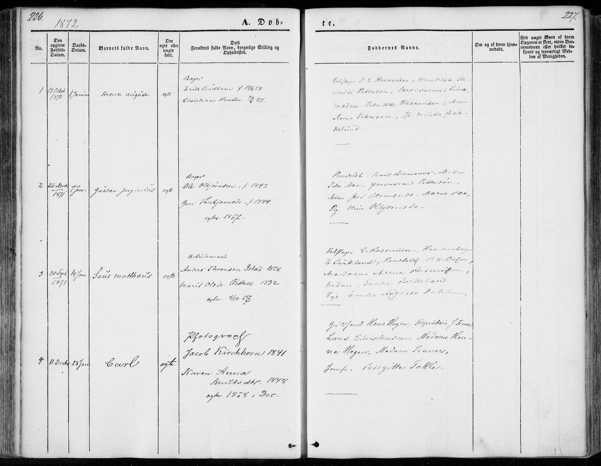 Ministerialprotokoller, klokkerbøker og fødselsregistre - Møre og Romsdal, SAT/A-1454/558/L0689: Parish register (official) no. 558A03, 1843-1872, p. 226-227