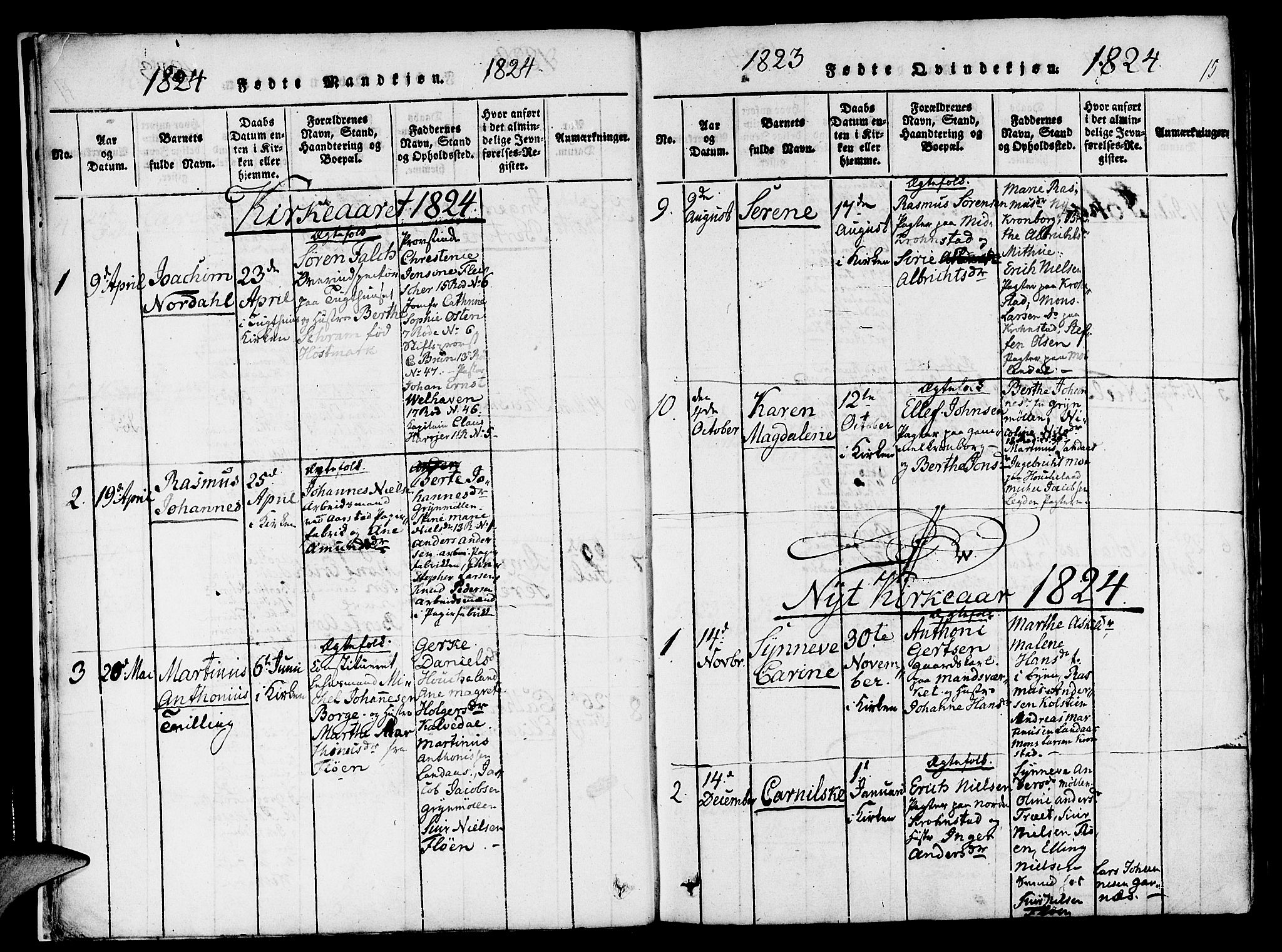 St. Jørgens hospital og Årstad sokneprestembete, AV/SAB-A-99934: Parish register (official) no. A 3, 1815-1843, p. 16