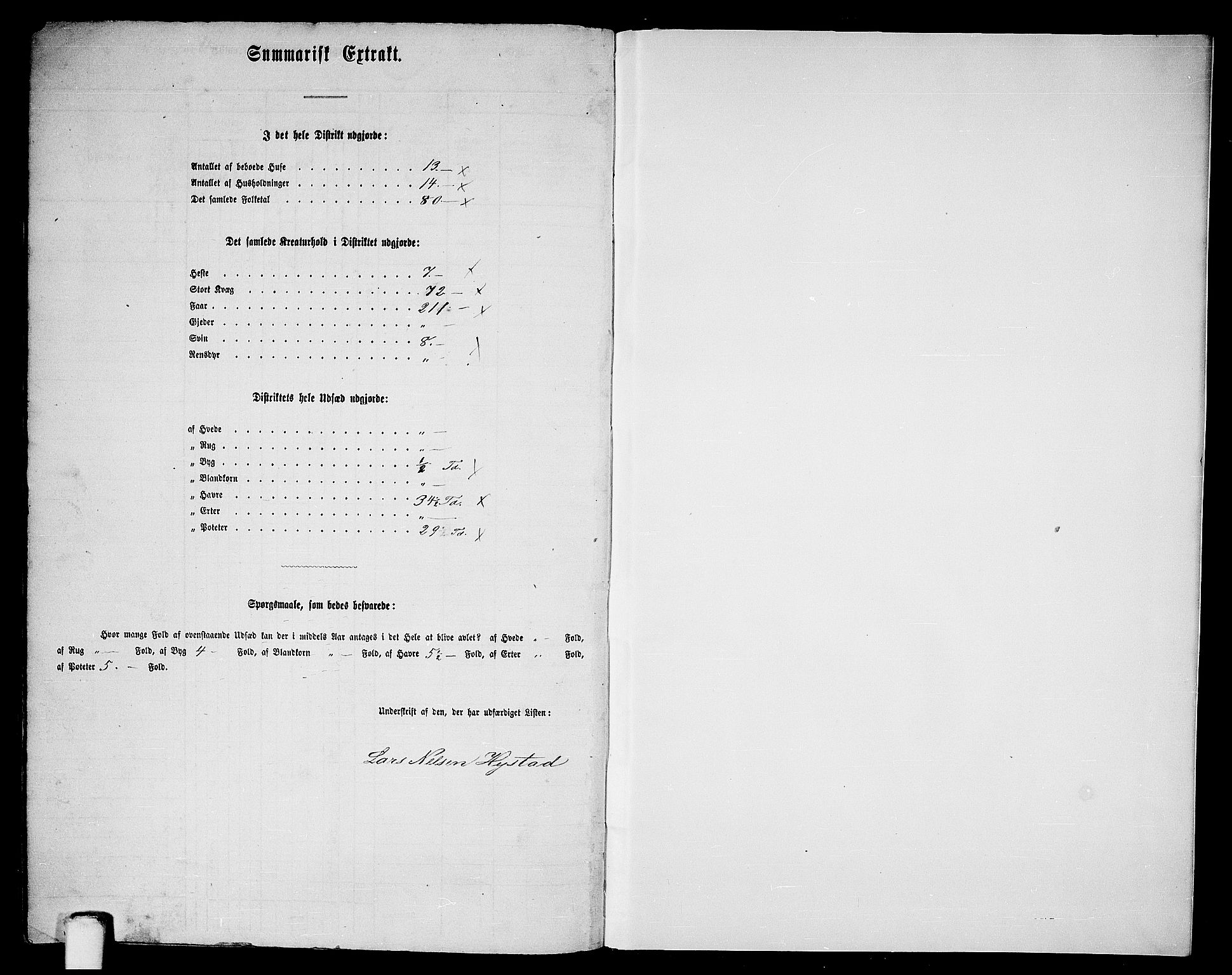 RA, 1865 census for Stord, 1865, p. 140