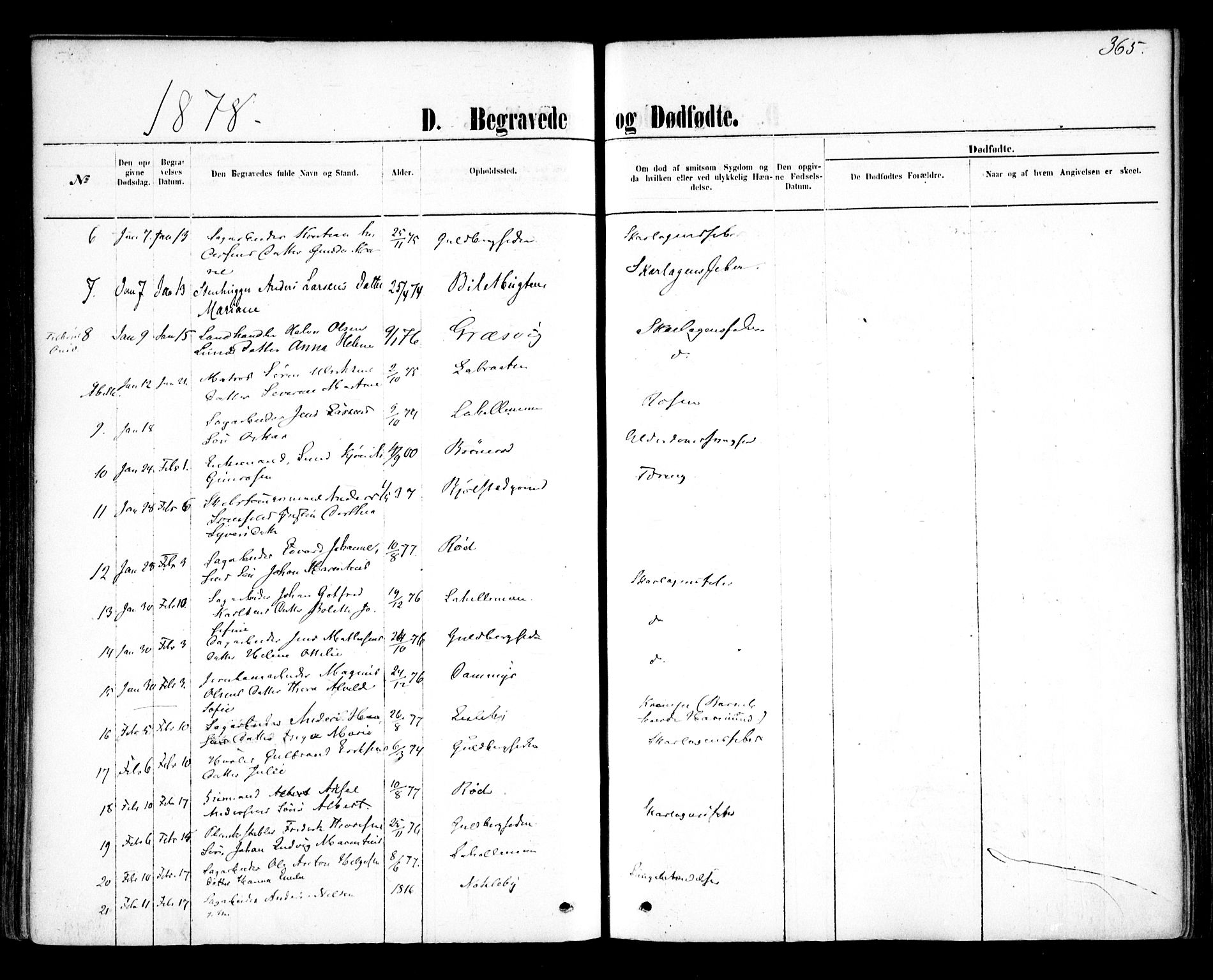 Glemmen prestekontor Kirkebøker, AV/SAO-A-10908/F/Fa/L0009: Parish register (official) no. 9, 1871-1878, p. 365
