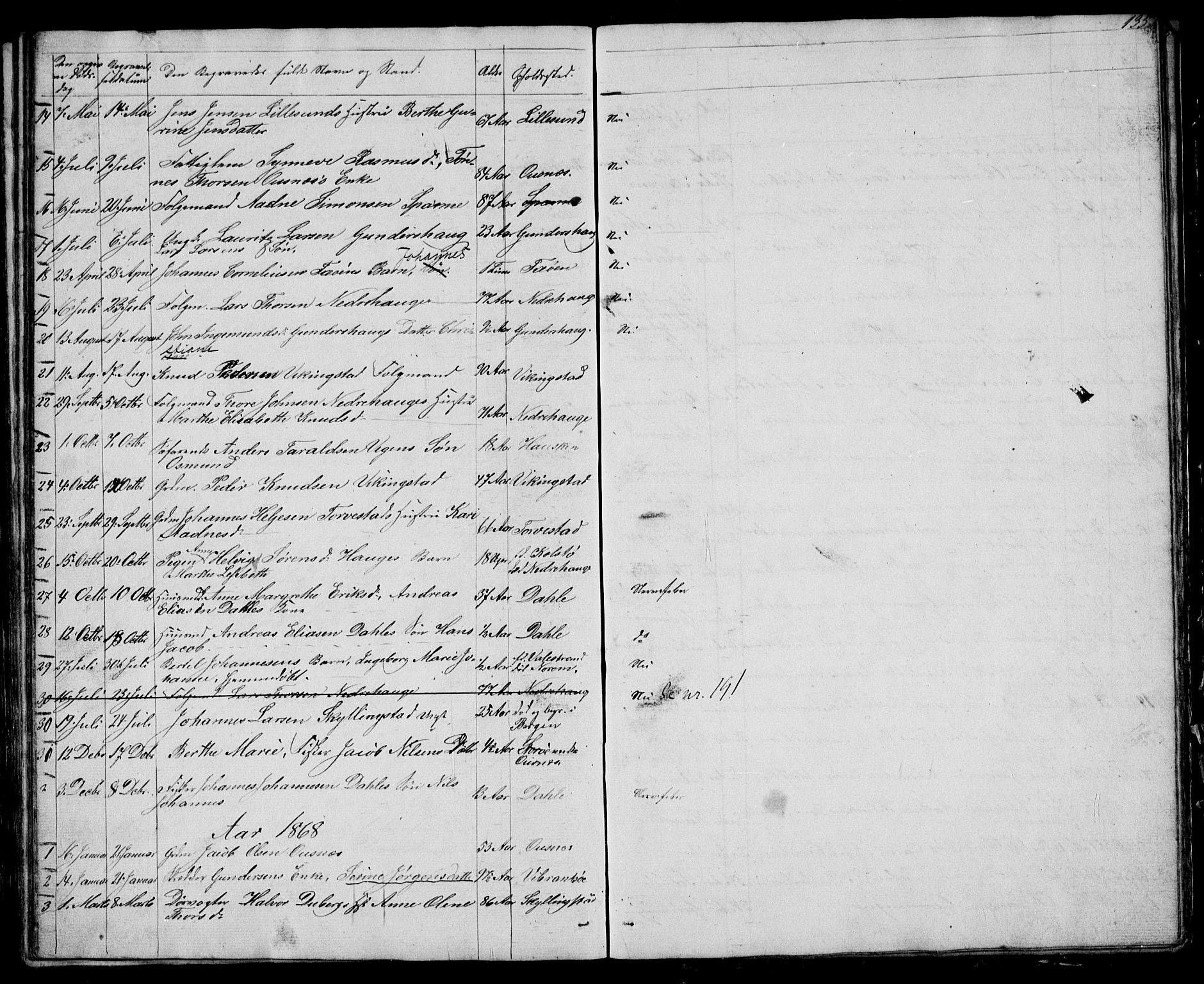 Torvastad sokneprestkontor, AV/SAST-A -101857/H/Ha/Hab/L0003: Parish register (copy) no. B 3, 1850-1900, p. 135