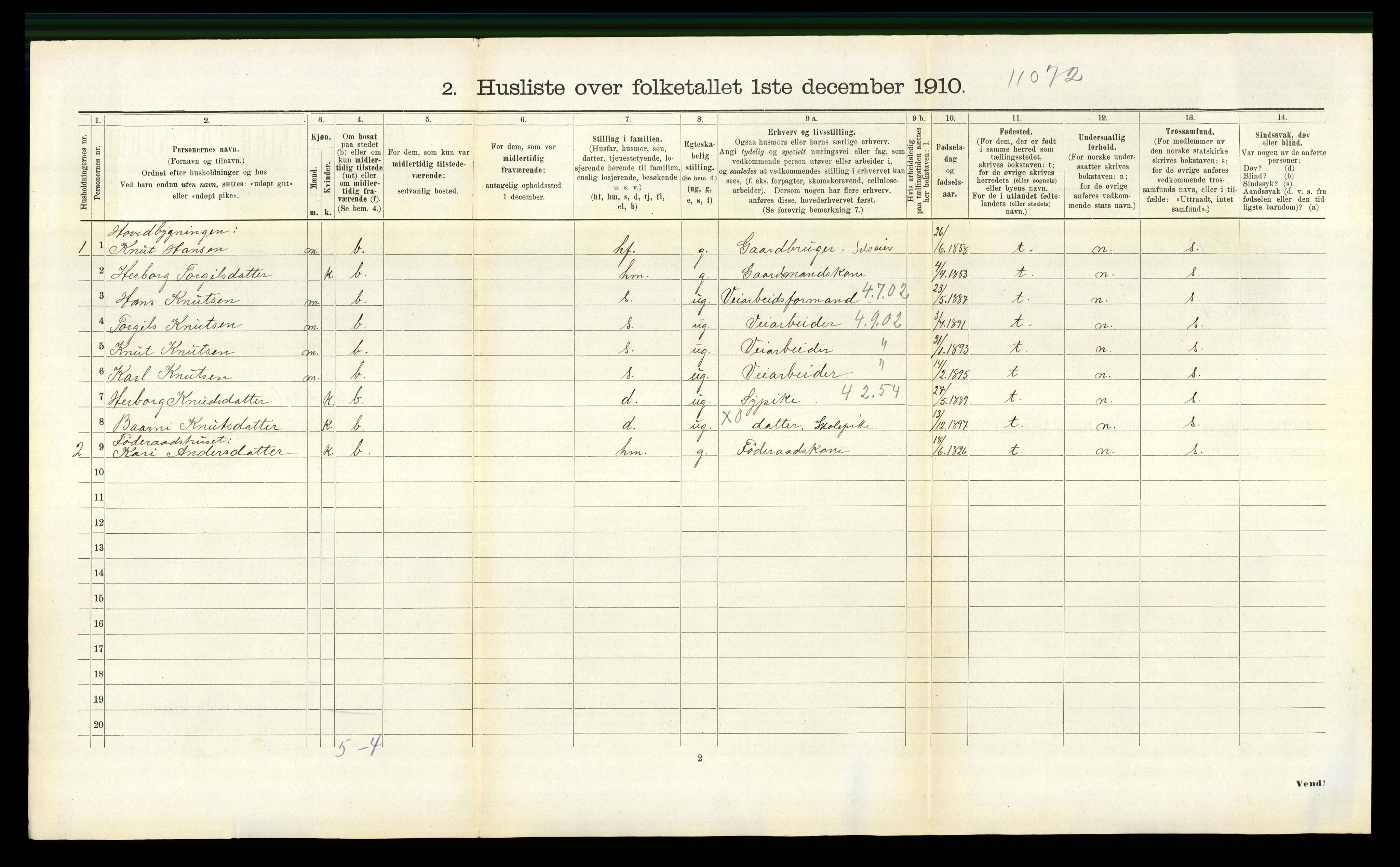 RA, 1910 census for Hålandsdal, 1910, p. 195