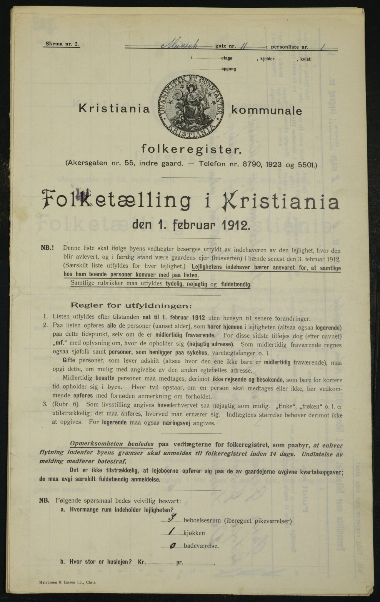 OBA, Municipal Census 1912 for Kristiania, 1912, p. 65426