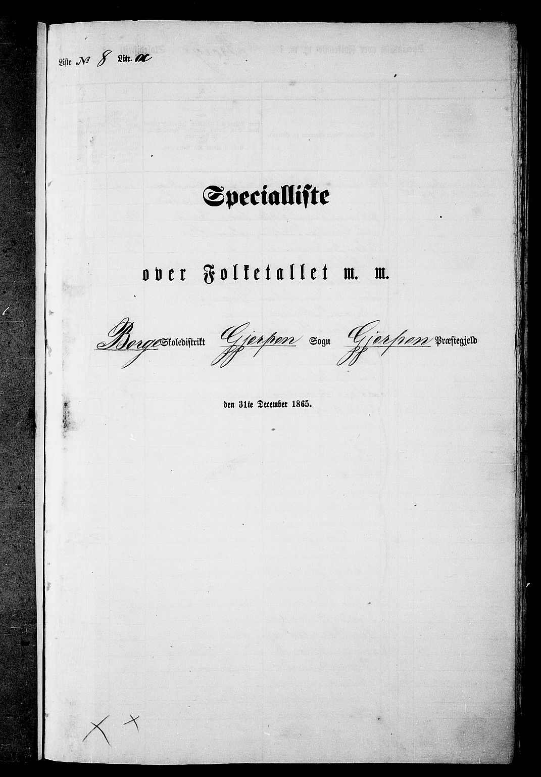 RA, 1865 census for Gjerpen, 1865, p. 138