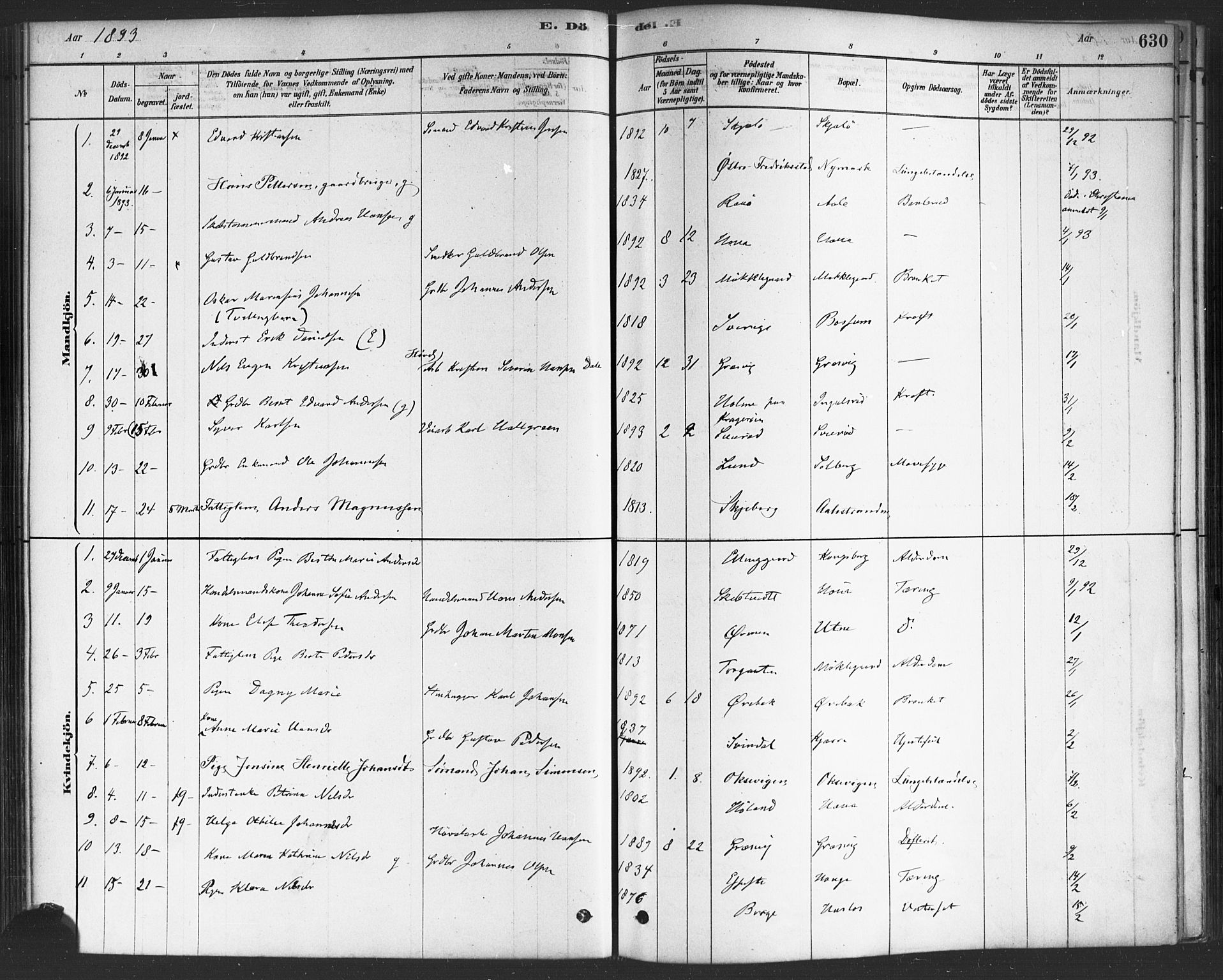 Onsøy prestekontor Kirkebøker, SAO/A-10914/F/Fa/L0006: Parish register (official) no. I 6, 1878-1898, p. 630