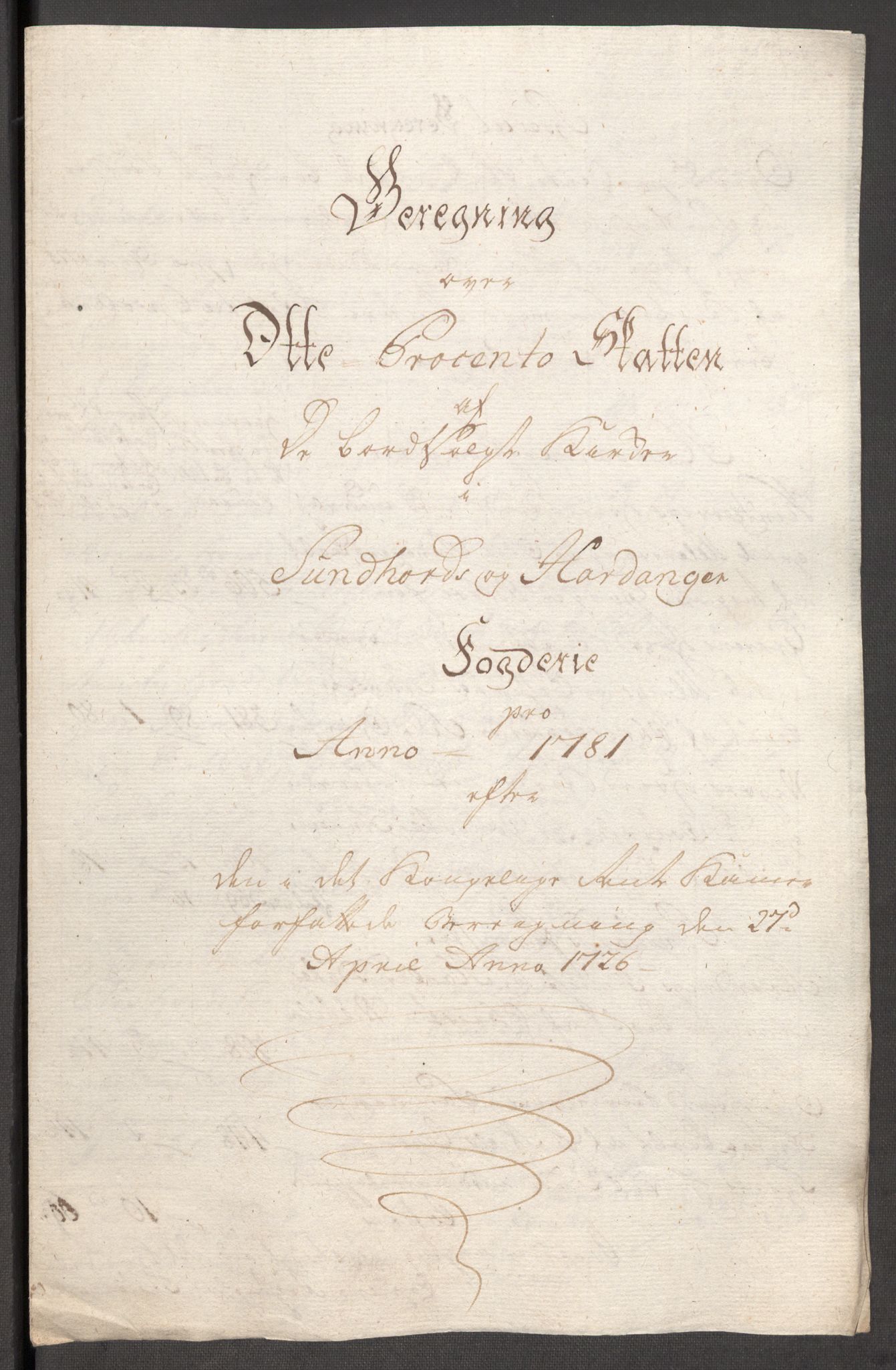 Rentekammeret inntil 1814, Reviderte regnskaper, Fogderegnskap, RA/EA-4092/R48/L3097: Fogderegnskap Sunnhordland og Hardanger, 1781, p. 99