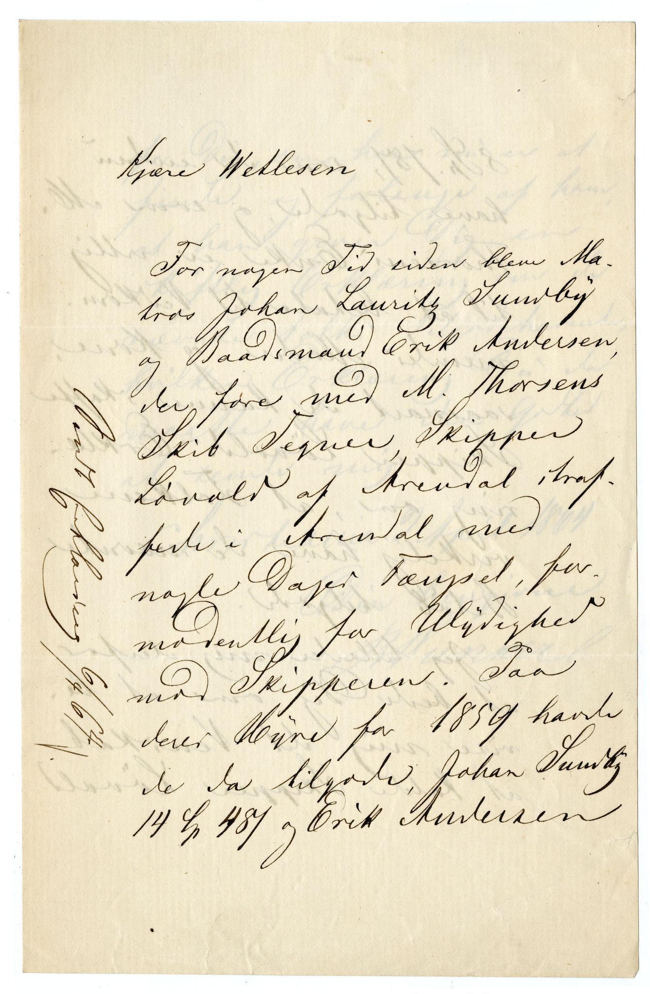 Diderik Maria Aalls brevsamling, NF/Ark-1023/F/L0003: D.M. Aalls brevsamling. D - G, 1797-1889, p. 129