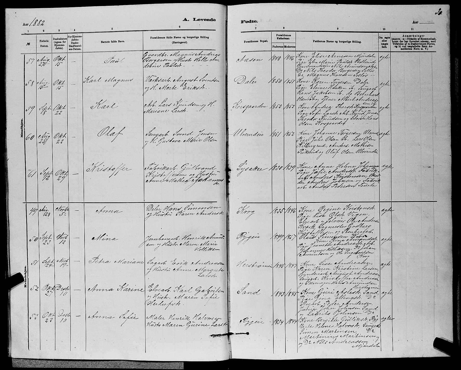 Nedre Eiker kirkebøker, AV/SAKO-A-612/G/Ga/L0002: Parish register (copy) no. 2, 1880-1896, p. 30