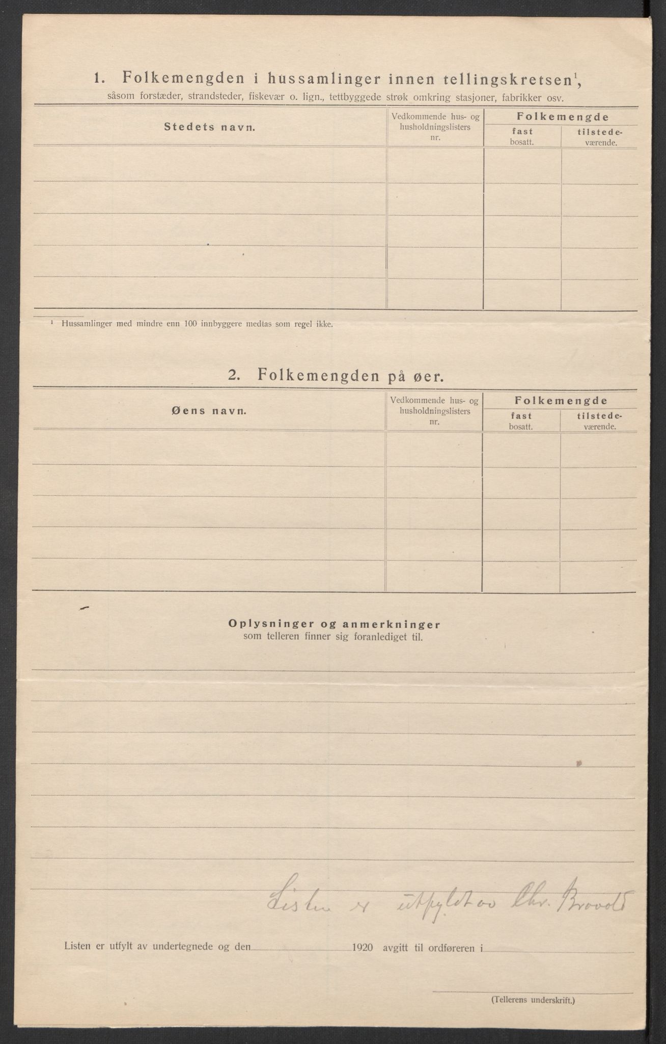 SAT, 1920 census for Stadsbygd, 1920, p. 20
