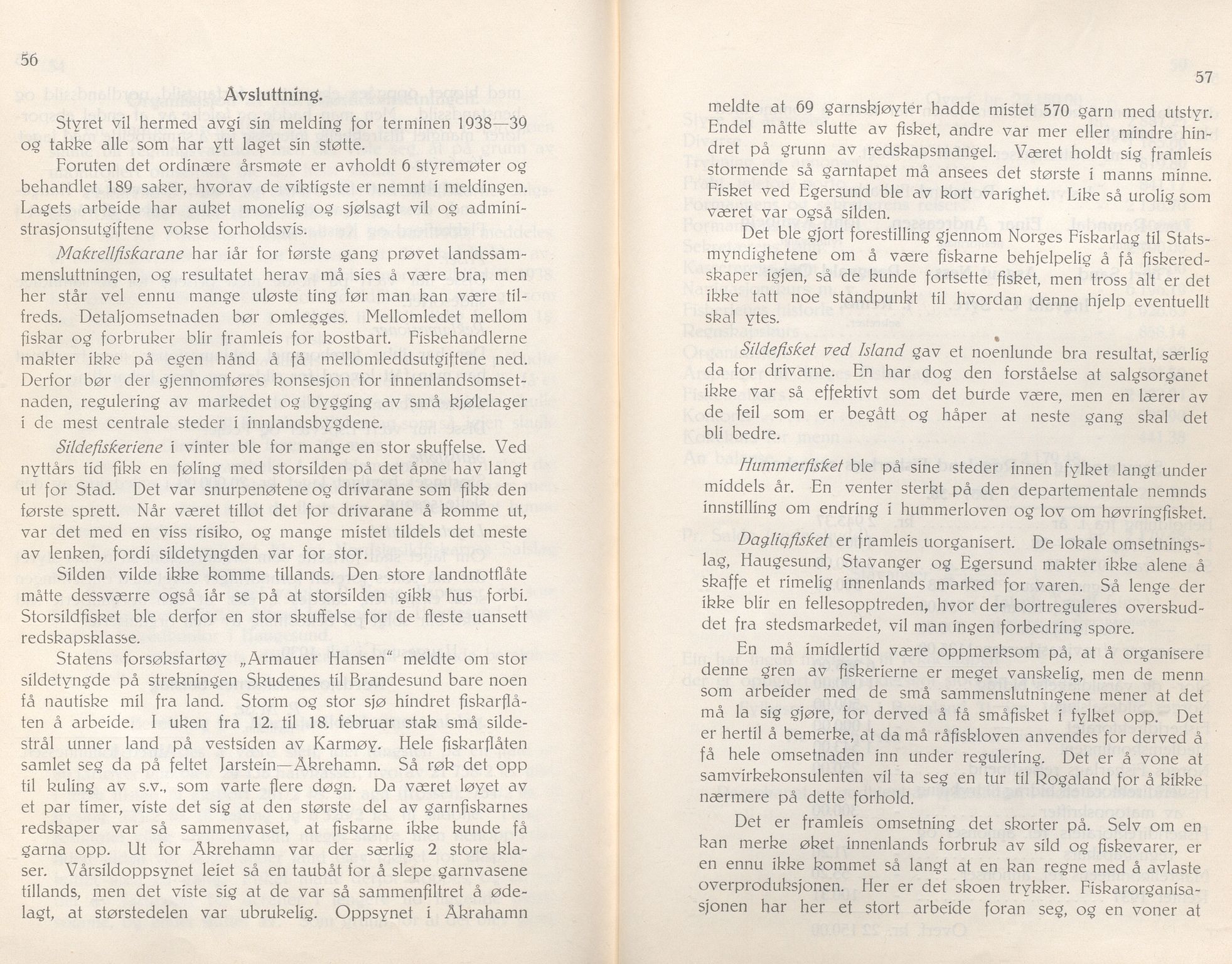 Rogaland fylkeskommune - Fylkesrådmannen , IKAR/A-900/A/Aa/Aaa/L0059: Møtebok , 1940, p. 56-57