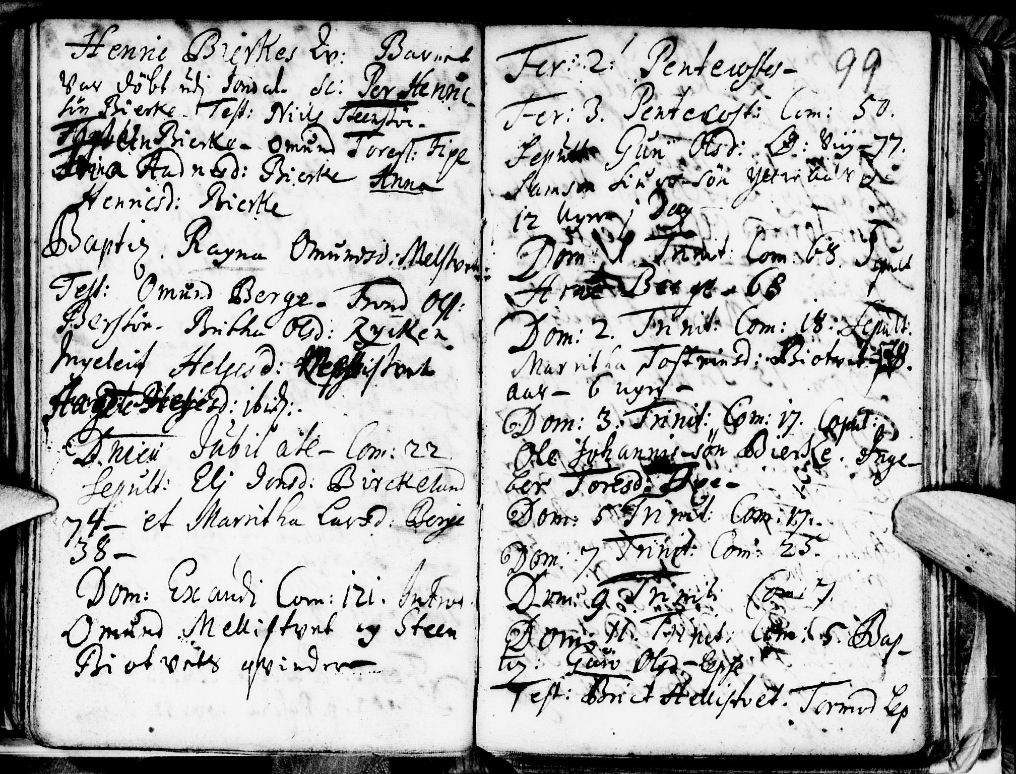 Kvam sokneprestembete, AV/SAB-A-76201/H/Haa: Parish register (official) no. A 1, 1690-1741, p. 99