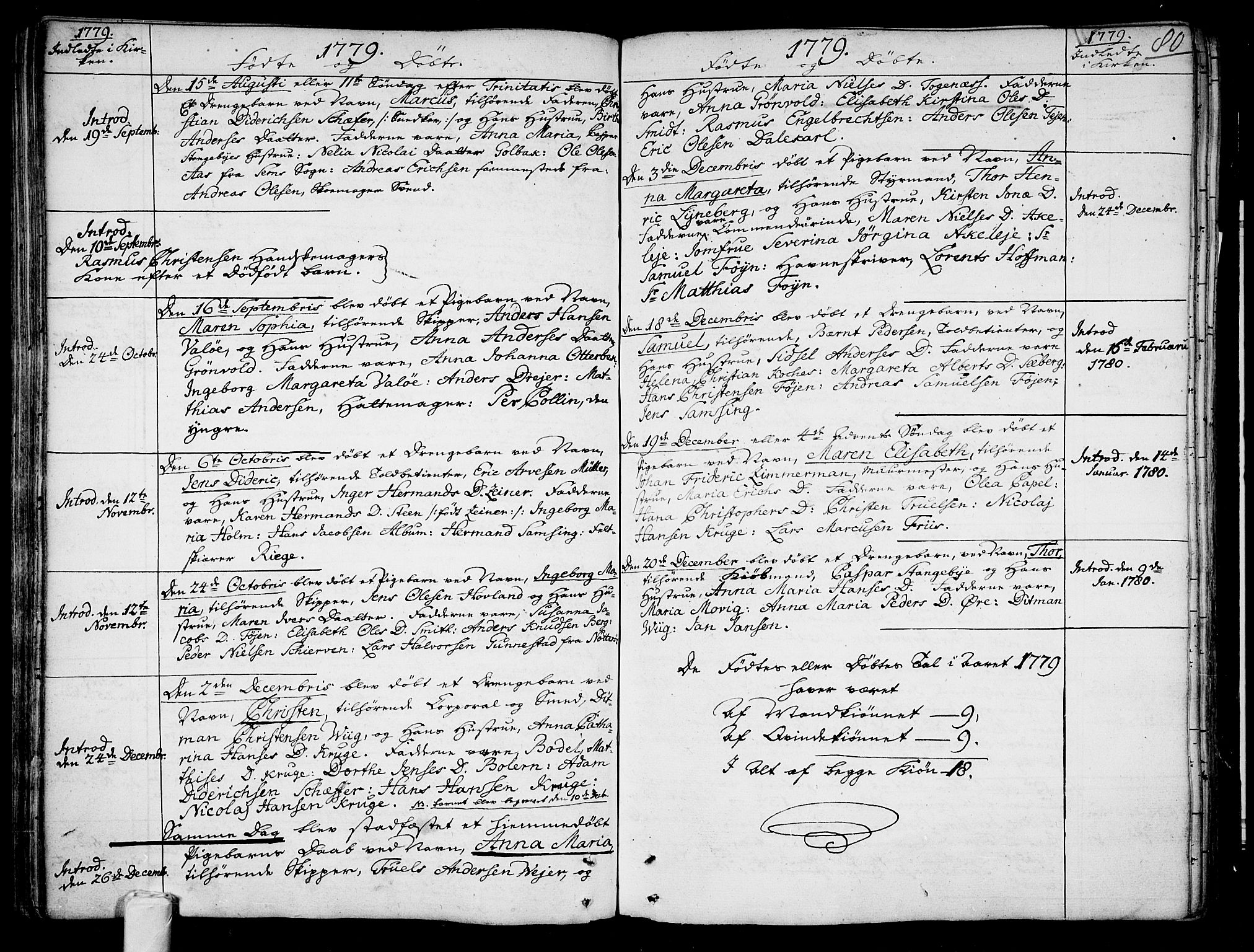 Tønsberg kirkebøker, AV/SAKO-A-330/F/Fa/L0002: Parish register (official) no. I 2, 1760-1796, p. 80