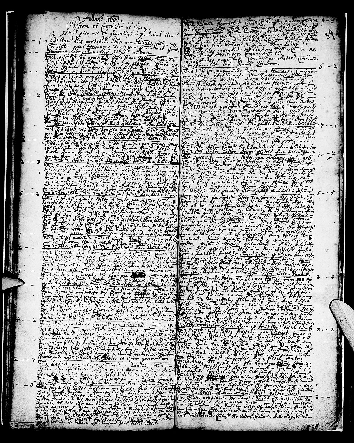 Hamre sokneprestembete, AV/SAB-A-75501/H/Ha/Haa/Haaa/L0001: Parish register (official) no. A 1, 1677-1691, p. 39