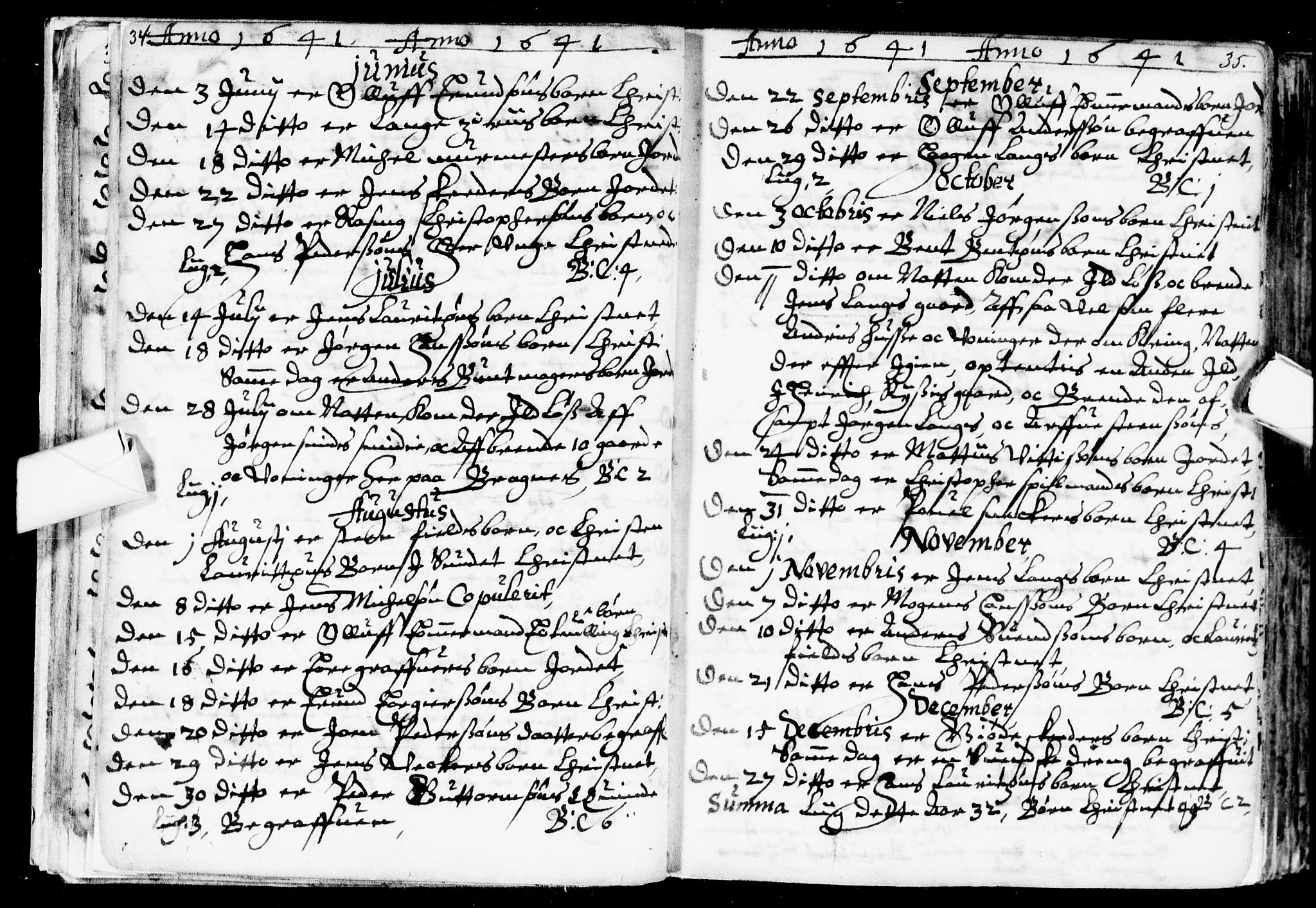 Bragernes kirkebøker, SAKO/A-6/F/Fa/L0001: Parish register (official) no. I 1, 1634-1662, p. 34-35