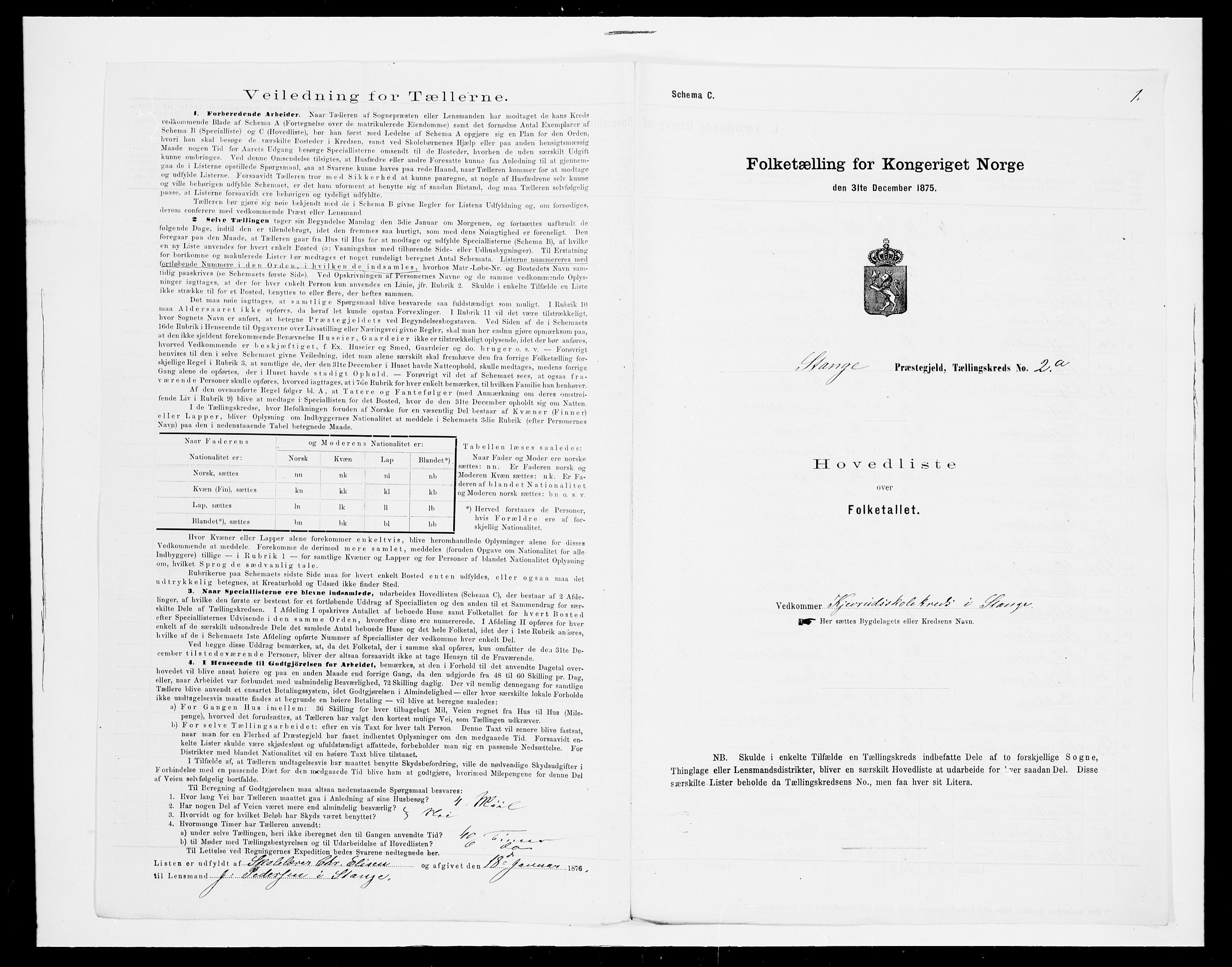 SAH, 1875 census for 0417P Stange, 1875, p. 26