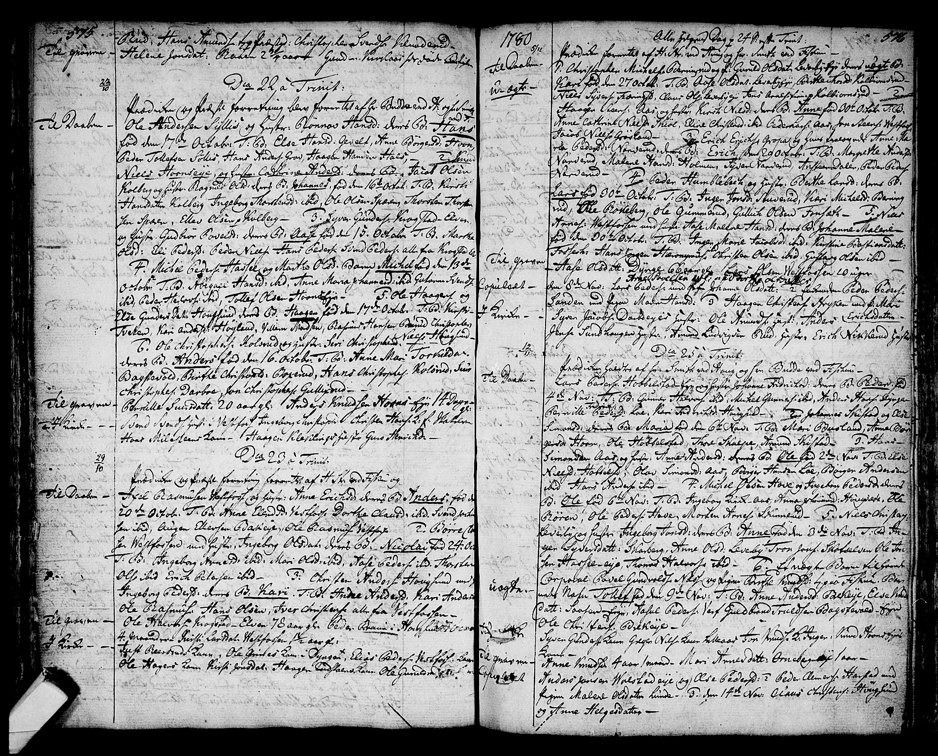 Eiker kirkebøker, AV/SAKO-A-4/F/Fa/L0008: Parish register (official) no. I 8, 1764-1788, p. 575-576