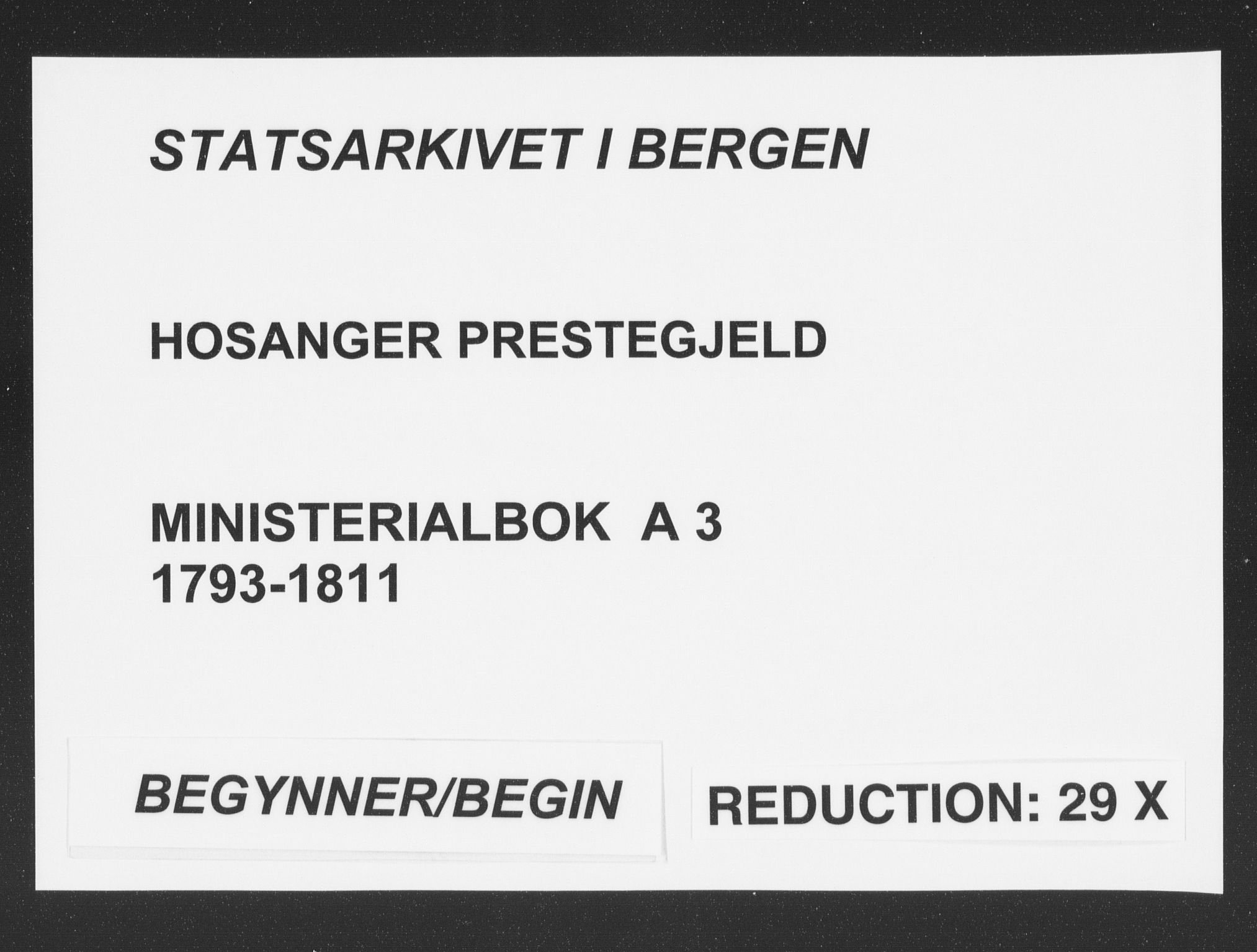 Hosanger sokneprestembete, AV/SAB-A-75801/H/Haa: Parish register (official) no. A 3, 1793-1811