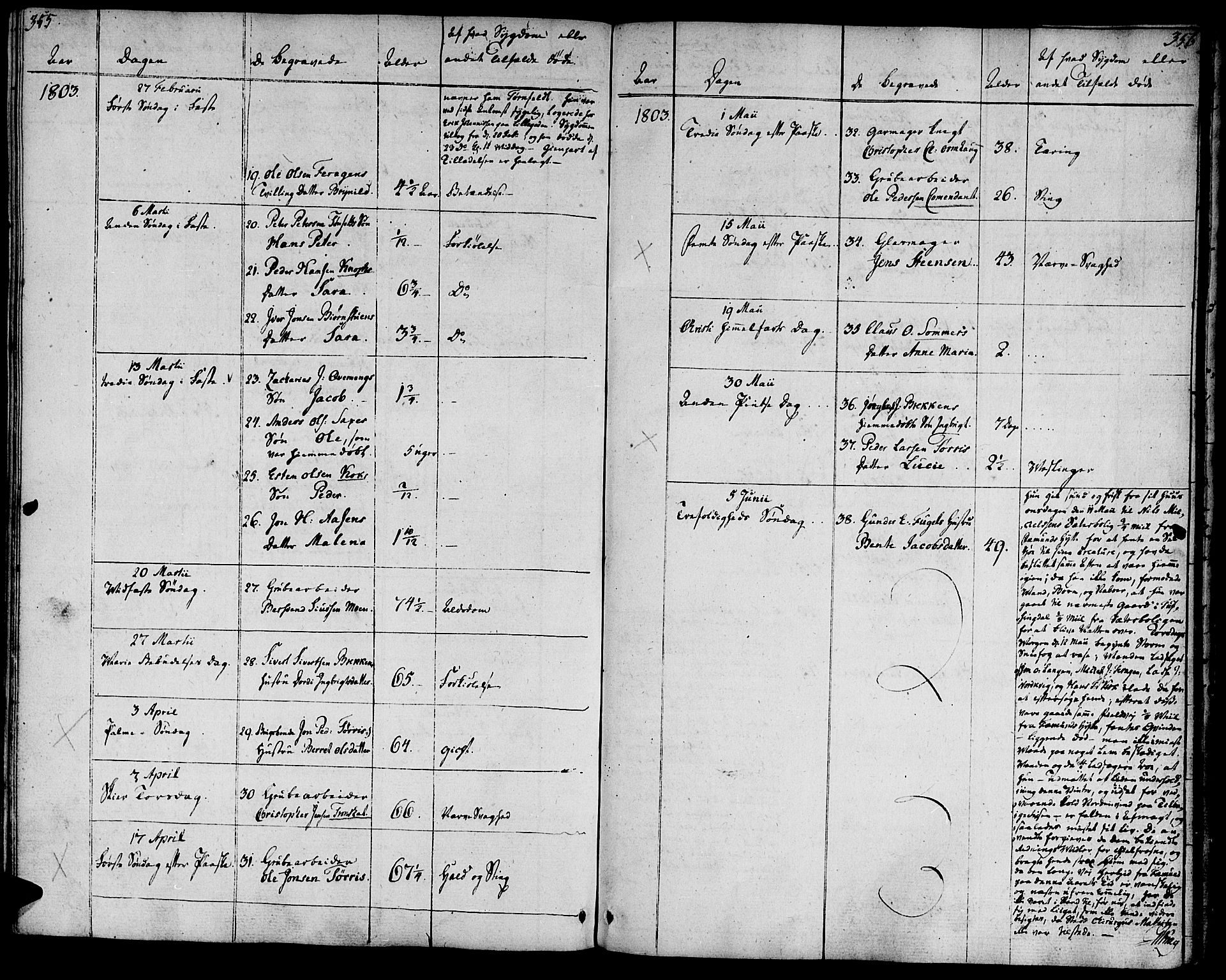 Ministerialprotokoller, klokkerbøker og fødselsregistre - Sør-Trøndelag, SAT/A-1456/681/L0927: Parish register (official) no. 681A05, 1798-1808, p. 355-356