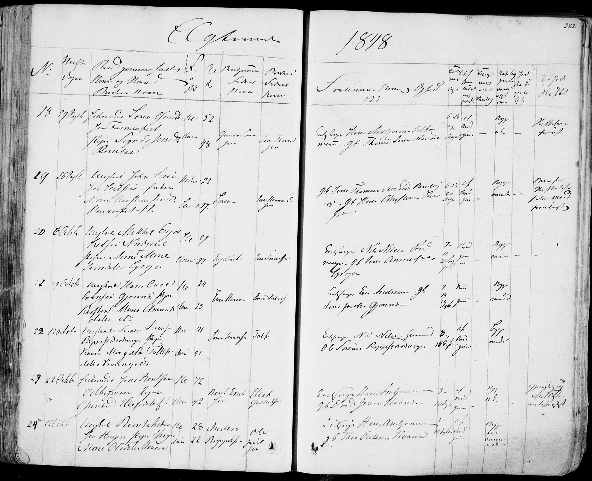 Hedrum kirkebøker, AV/SAKO-A-344/F/Fa/L0005: Parish register (official) no. I 5, 1835-1848, p. 282