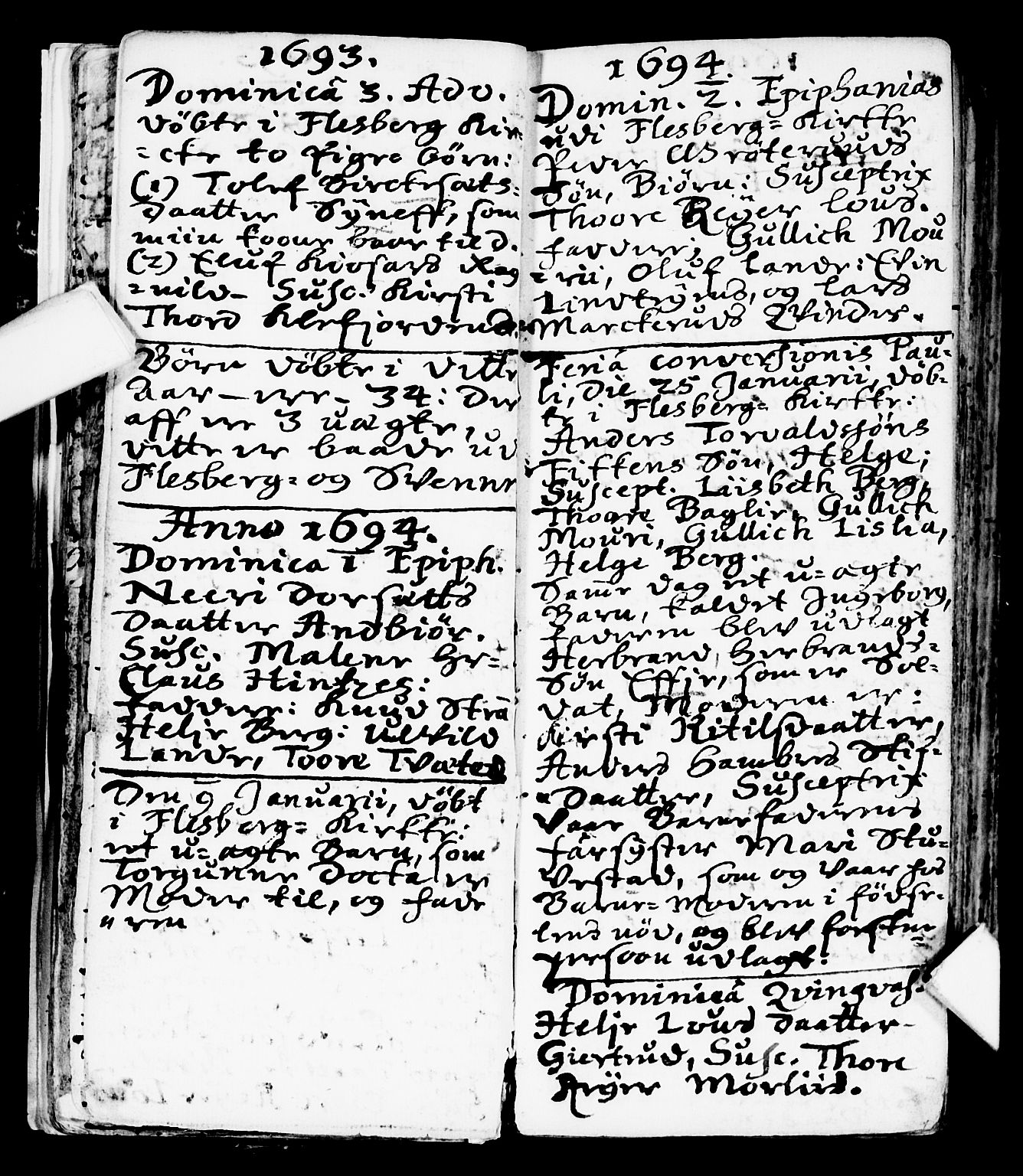 Flesberg kirkebøker, AV/SAKO-A-18/F/Fa/L0001: Parish register (official) no. I 1, 1688-1725