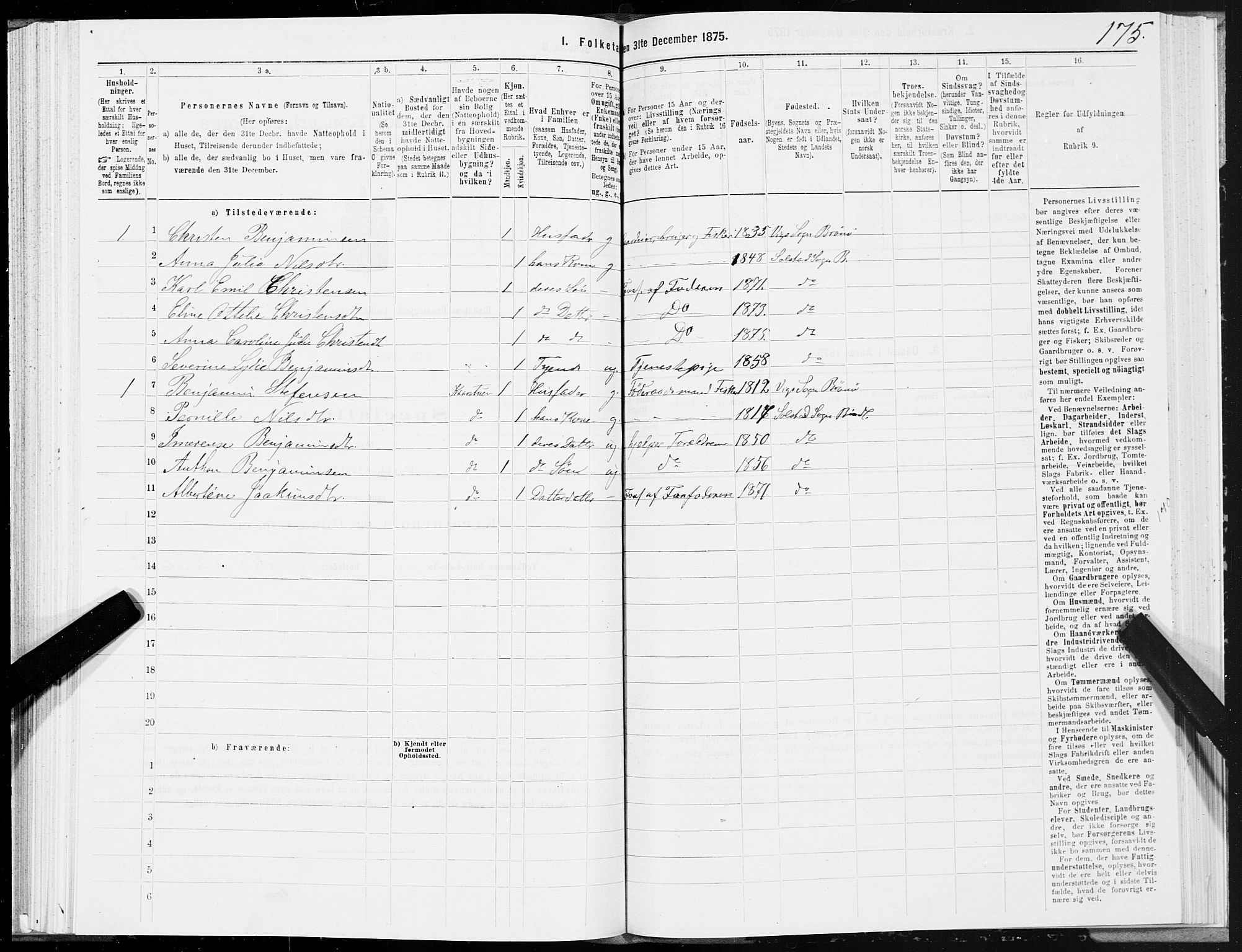 SAT, 1875 census for 1811P Bindal, 1875, p. 1175