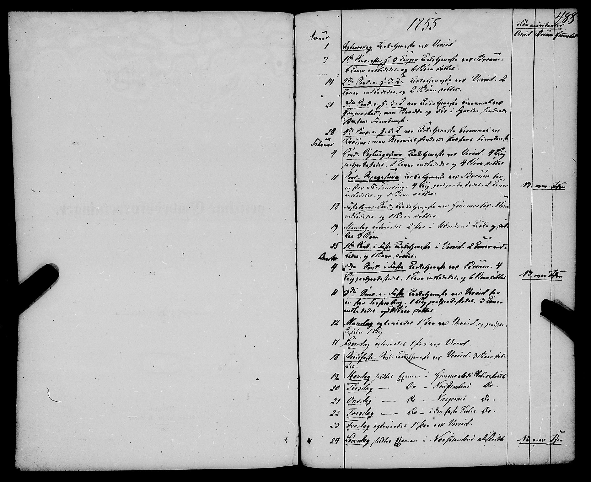 Gloppen sokneprestembete, SAB/A-80101/H/Haa/Haaa/L0009: Parish register (official) no. A 9, 1855-1870, p. 488