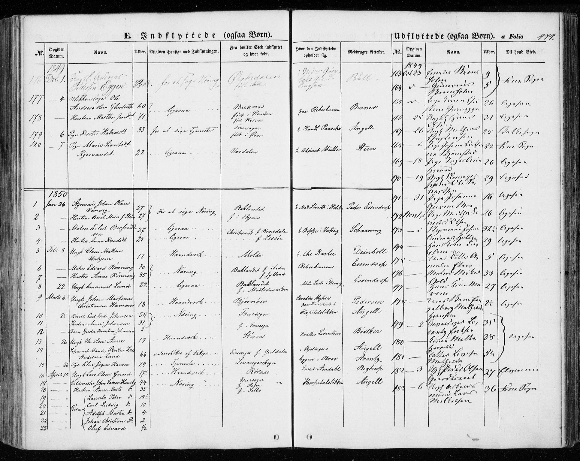 Ministerialprotokoller, klokkerbøker og fødselsregistre - Sør-Trøndelag, SAT/A-1456/601/L0051: Parish register (official) no. 601A19, 1848-1857, p. 474