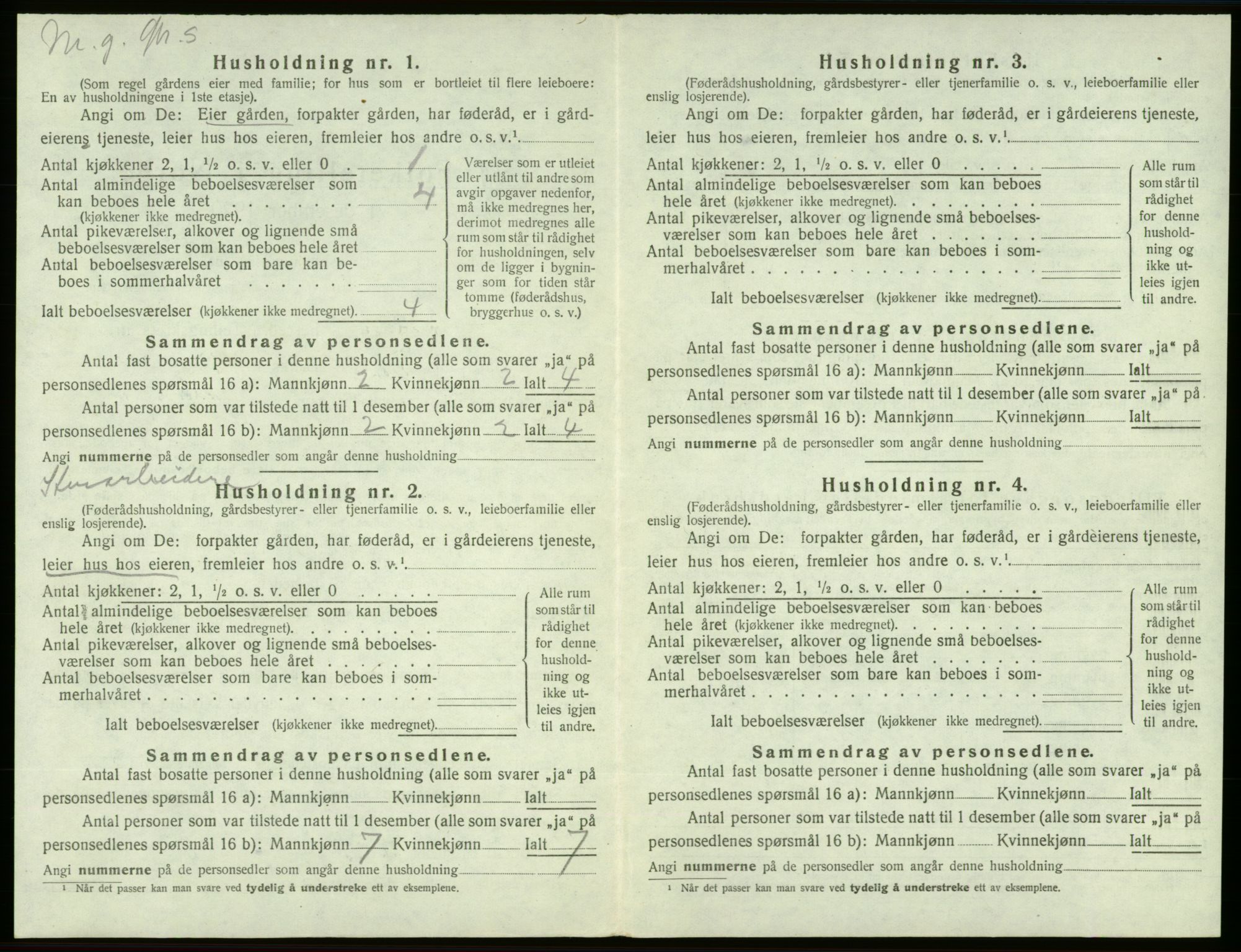 SAB, 1920 census for Sveio, 1920, p. 412