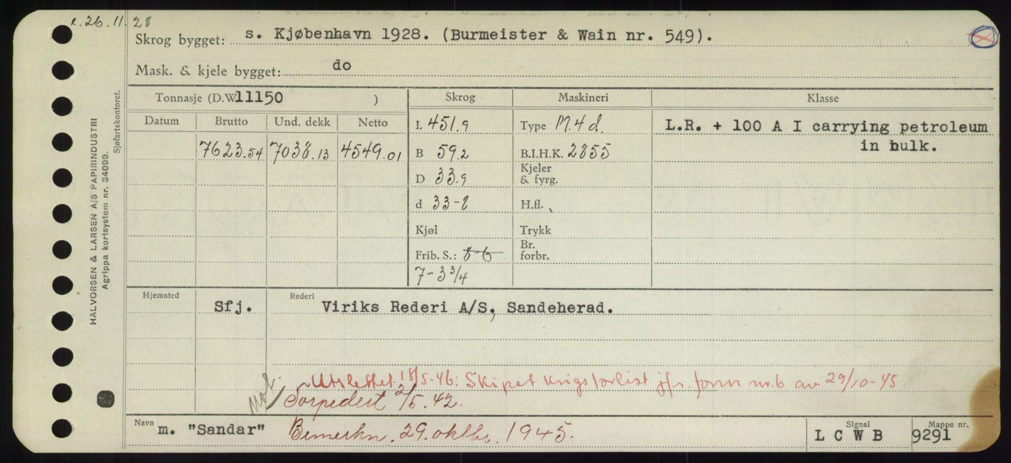 Sjøfartsdirektoratet med forløpere, Skipsmålingen, RA/S-1627/H/Hd/L0032: Fartøy, San-Seve, p. 39