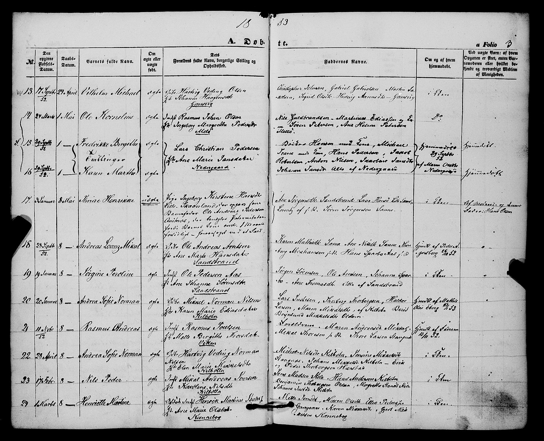 Trondenes sokneprestkontor, SATØ/S-1319/H/Ha/L0011kirke: Parish register (official) no. 11, 1853-1862, p. 3