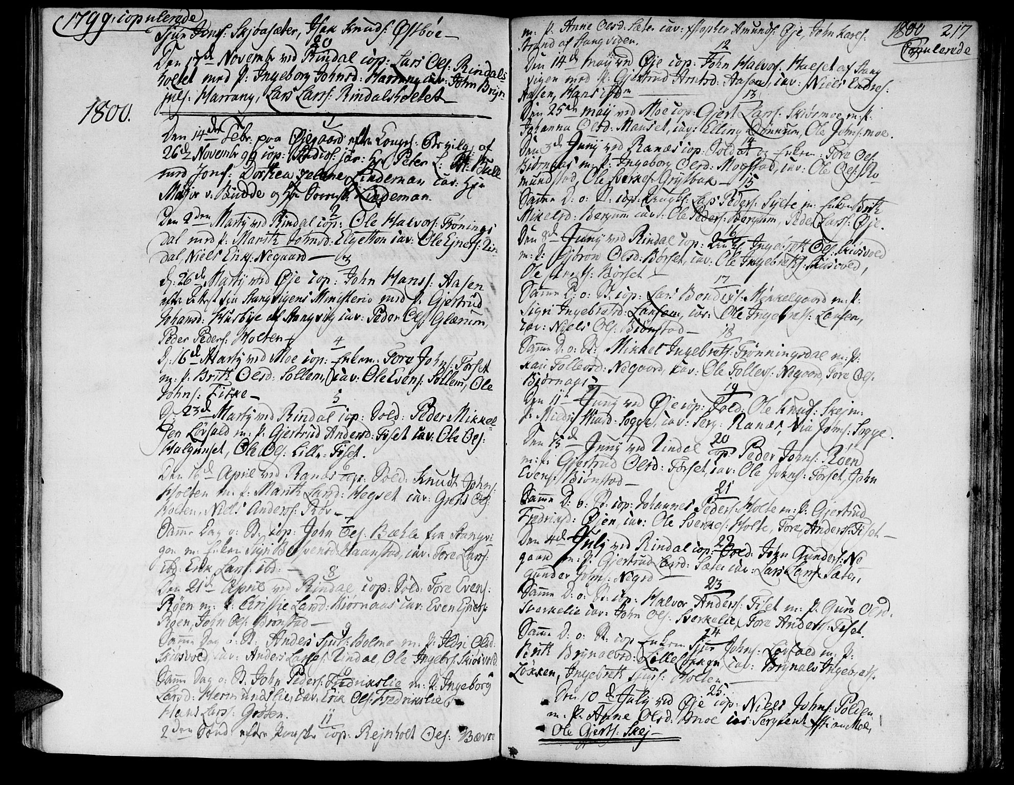 Ministerialprotokoller, klokkerbøker og fødselsregistre - Møre og Romsdal, SAT/A-1454/595/L1040: Parish register (official) no. 595A02, 1797-1819, p. 217
