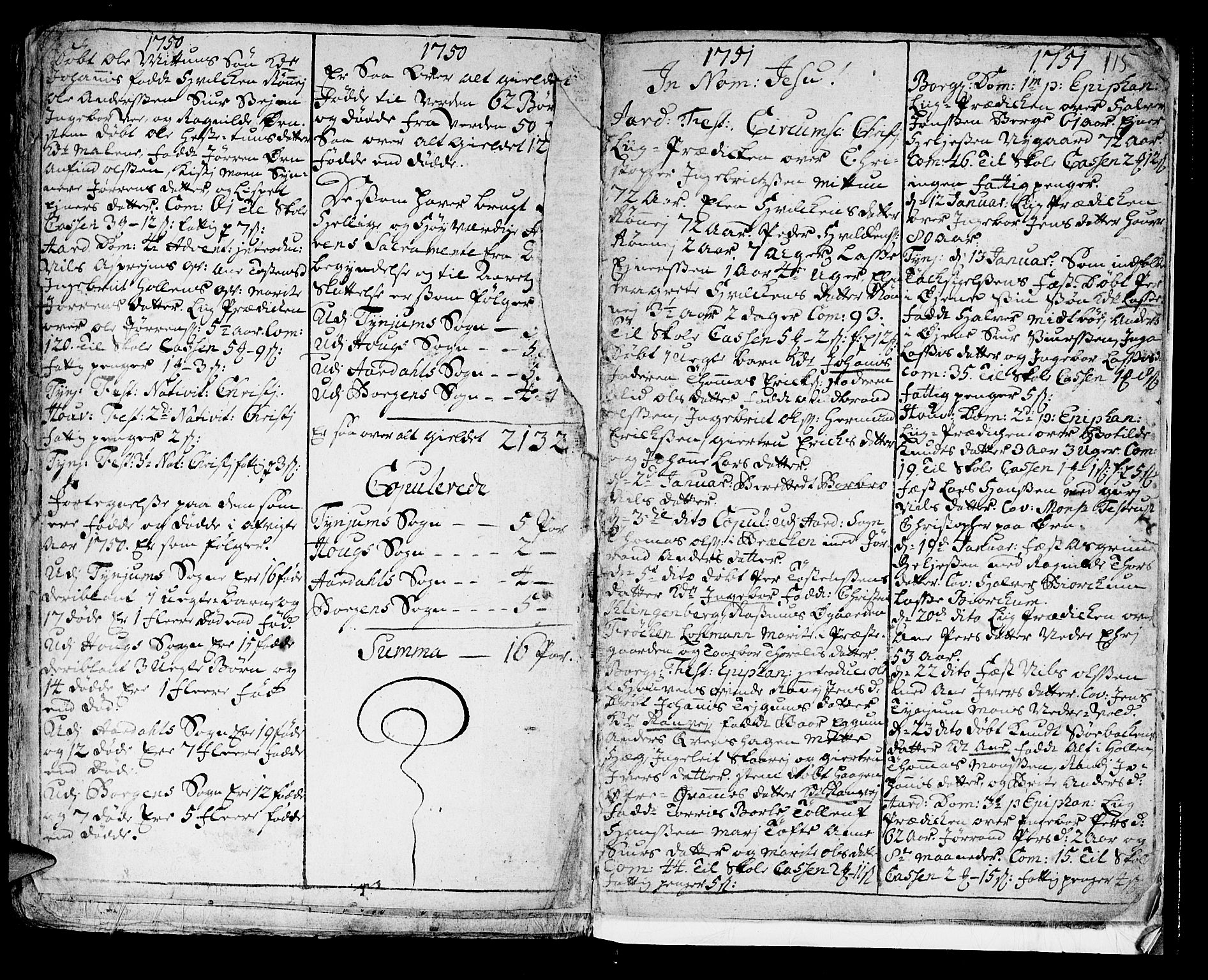Lærdal sokneprestembete, SAB/A-81201: Parish register (official) no. A 1, 1711-1752, p. 115