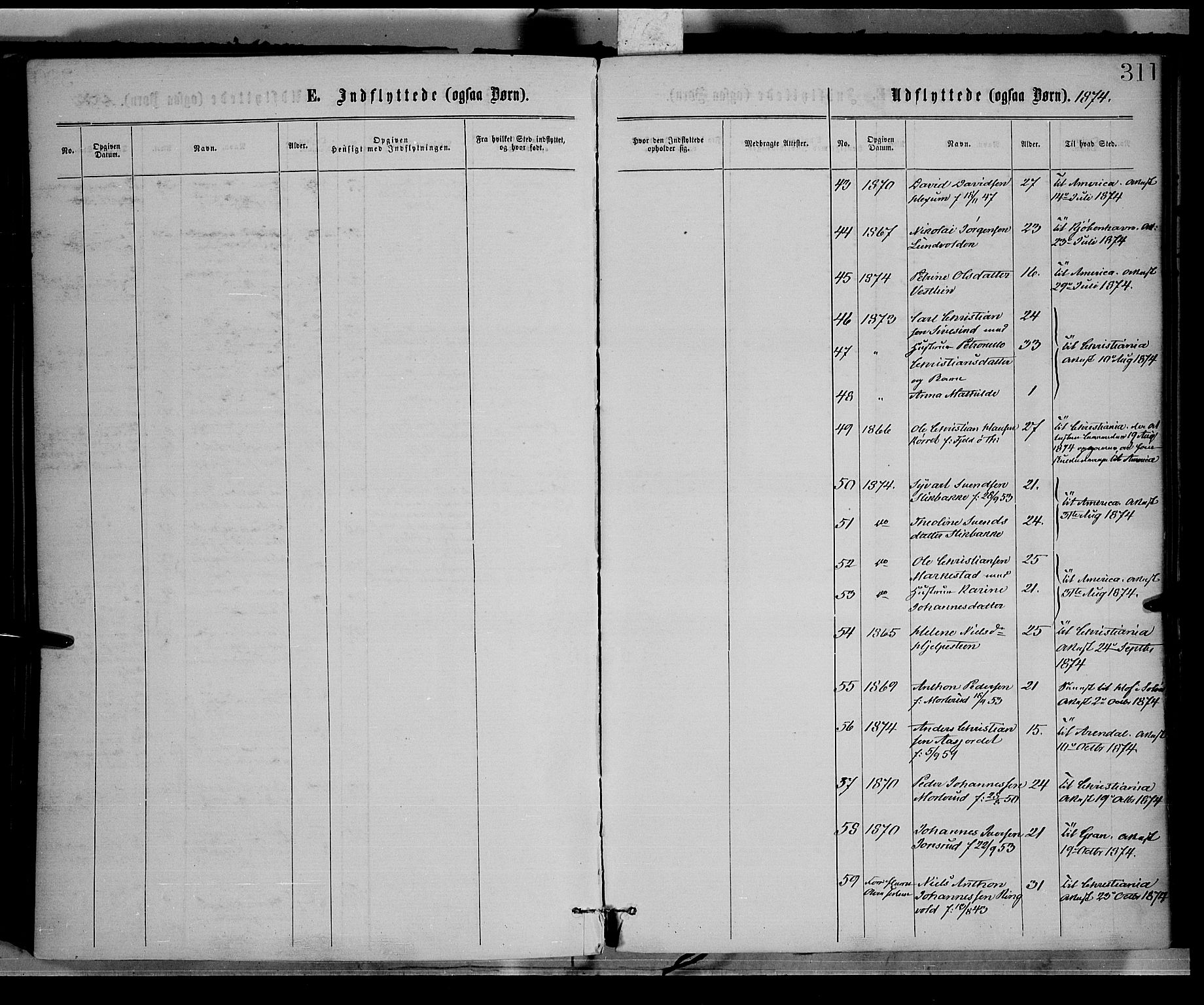 Vestre Toten prestekontor, AV/SAH-PREST-108/H/Ha/Haa/L0008: Parish register (official) no. 8, 1870-1877, p. 311