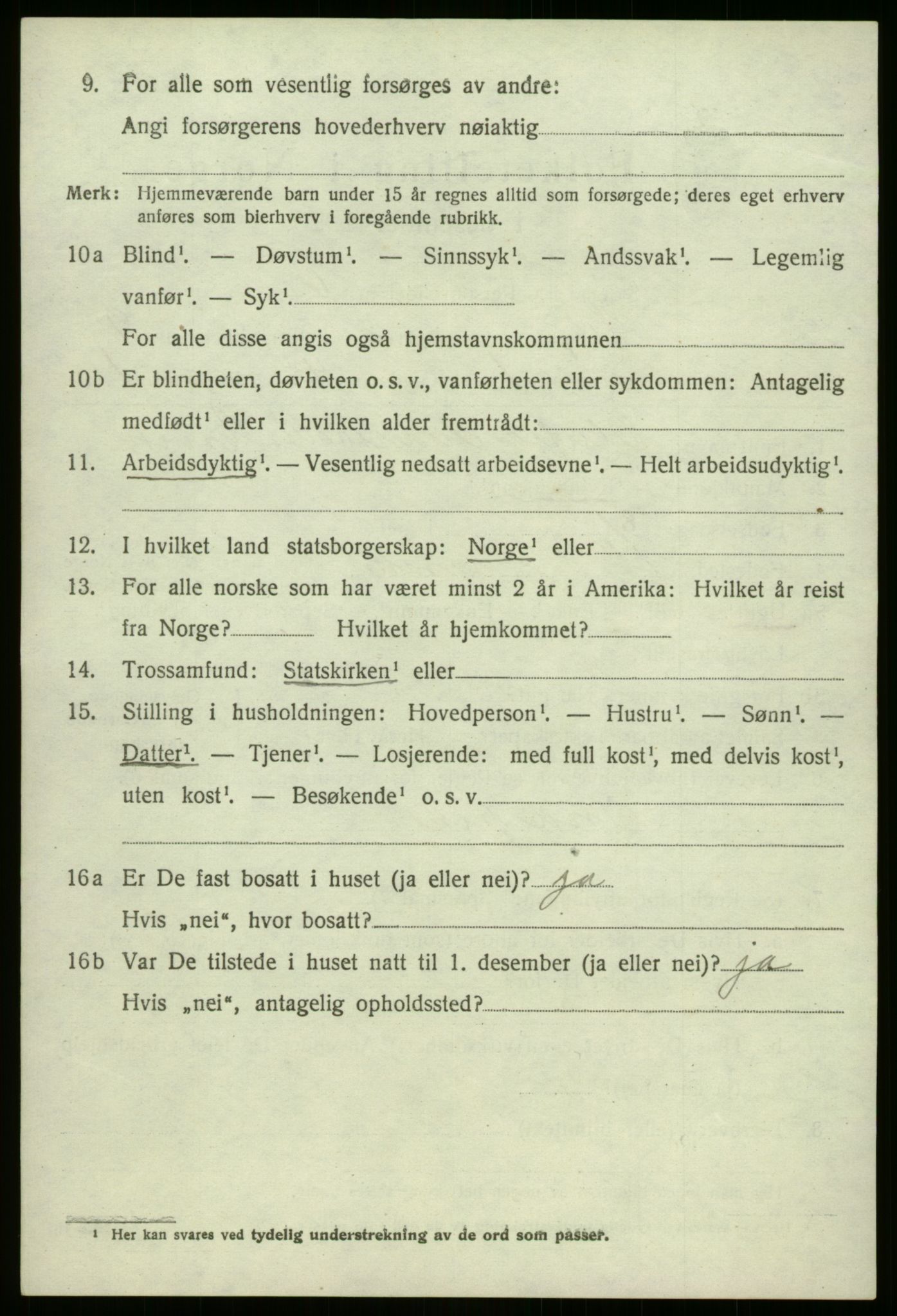 SAB, 1920 census for Selje, 1920, p. 4328