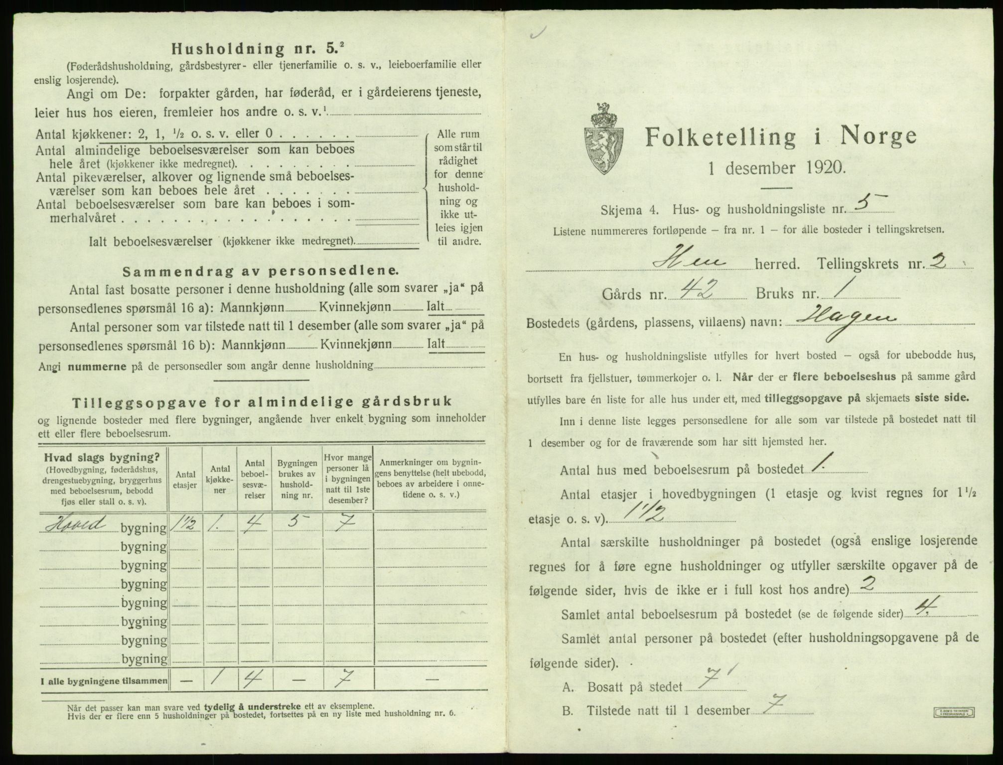 SAT, 1920 census for Hen, 1920, p. 128