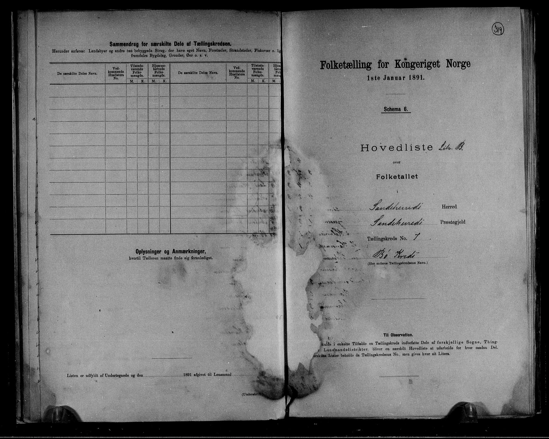 RA, 1891 census for 0724 Sandeherred, 1891, p. 24