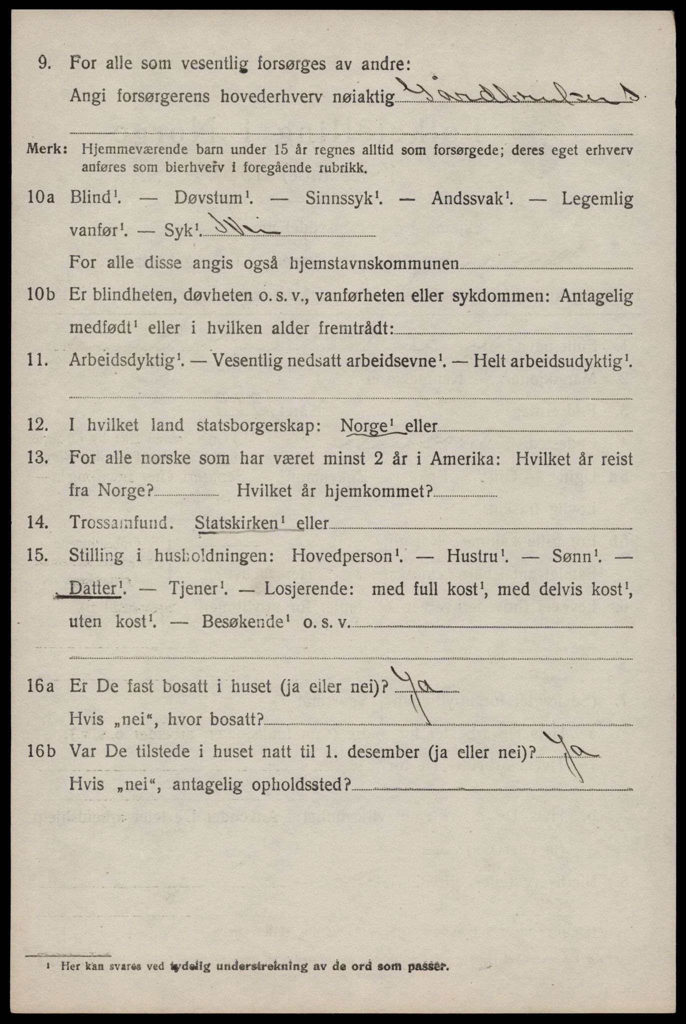 SAST, 1920 census for Mosterøy, 1920, p. 2699