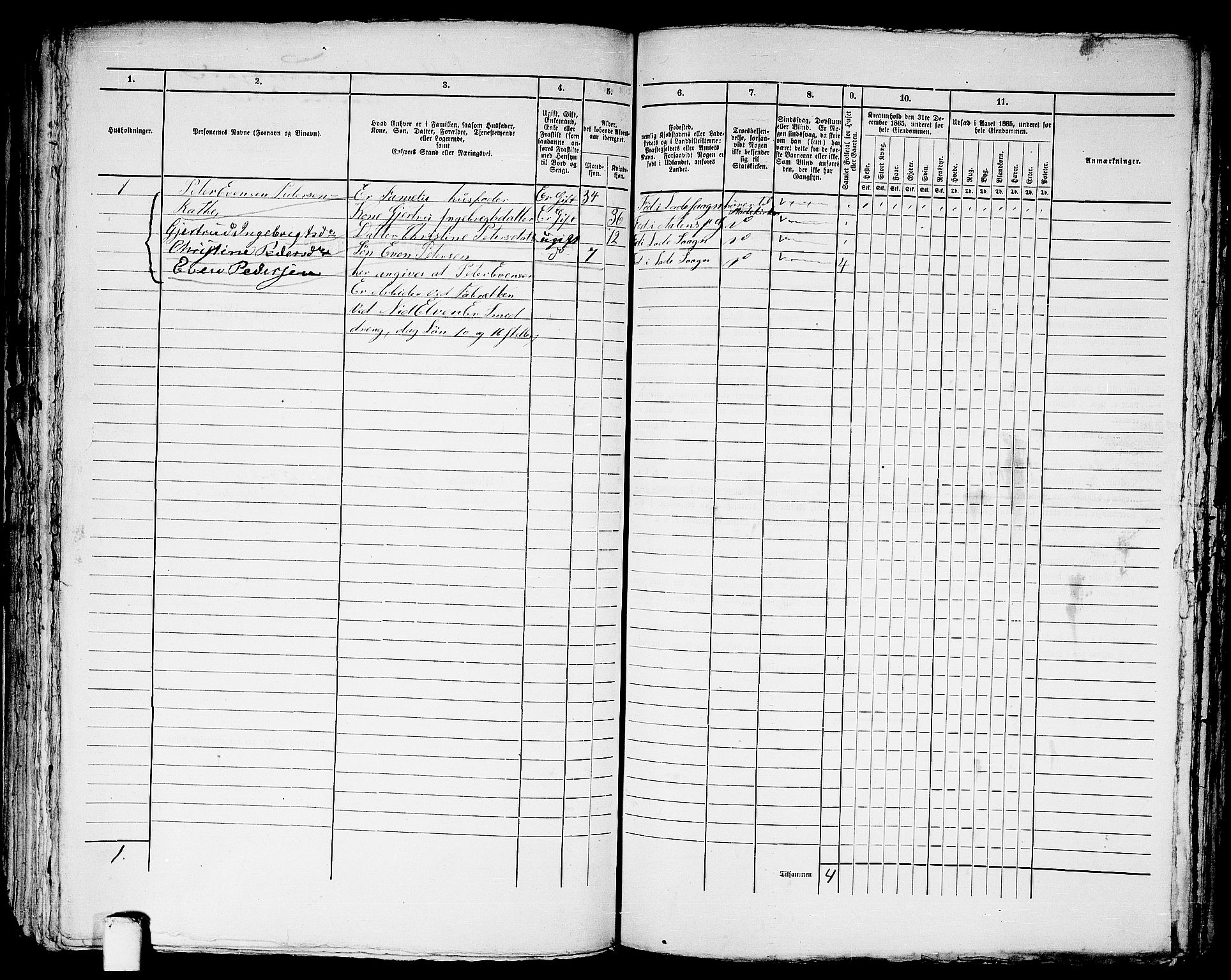 RA, 1865 census for Trondheim, 1865, p. 2770