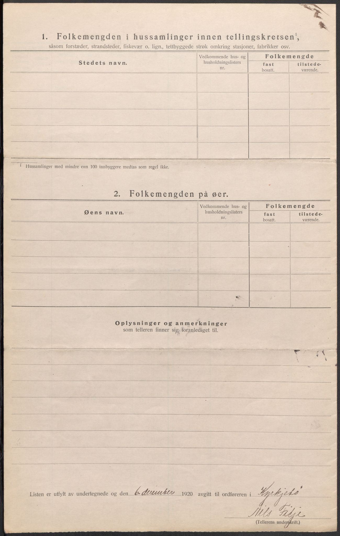 SAB, 1920 census for Kyrkjebø, 1920, p. 12