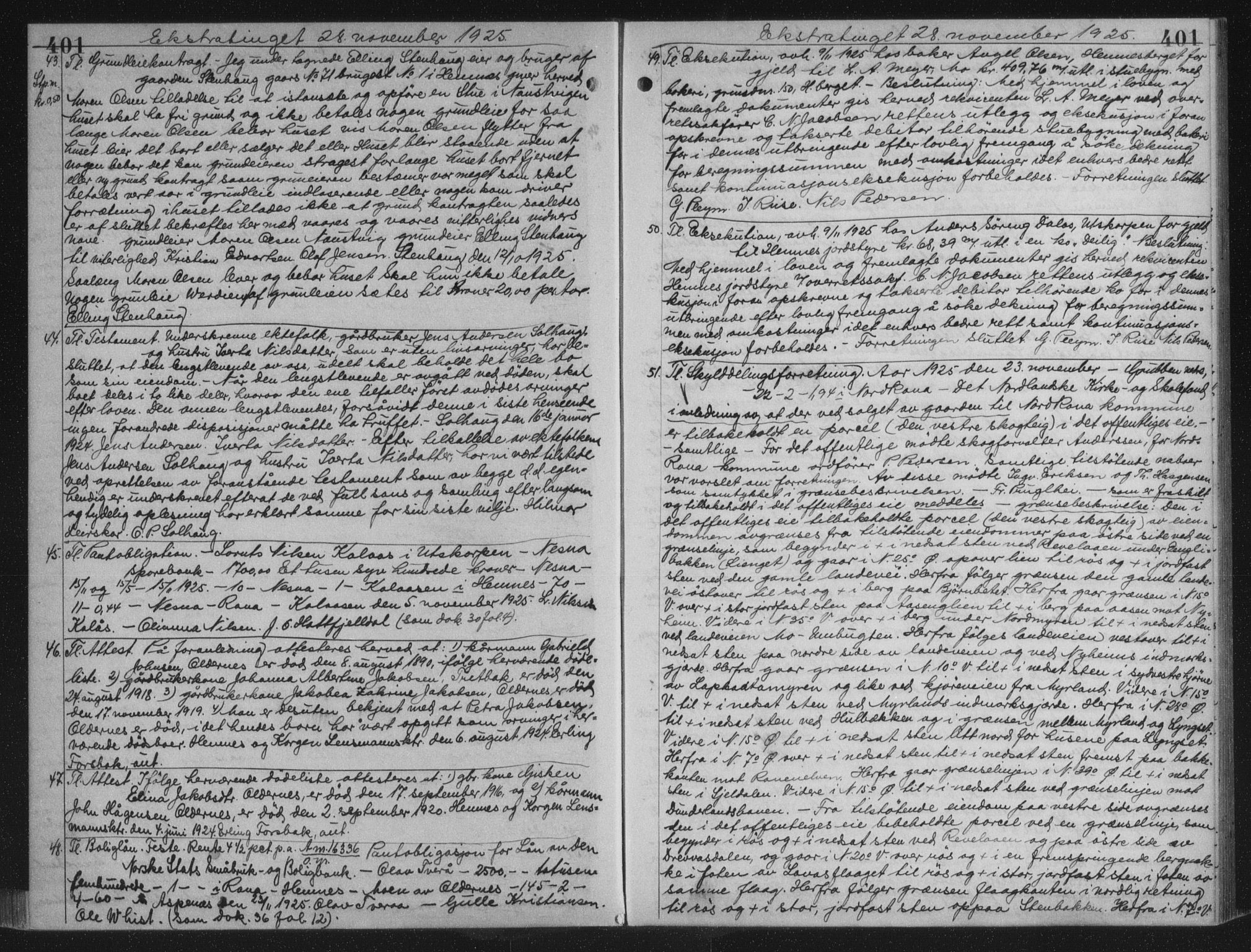 Rana sorenskriveri , AV/SAT-A-1108/1/2/2C/L0018: Mortgage book no. 18, 1923-1928, p. 401, Deed date: 28.11.1925
