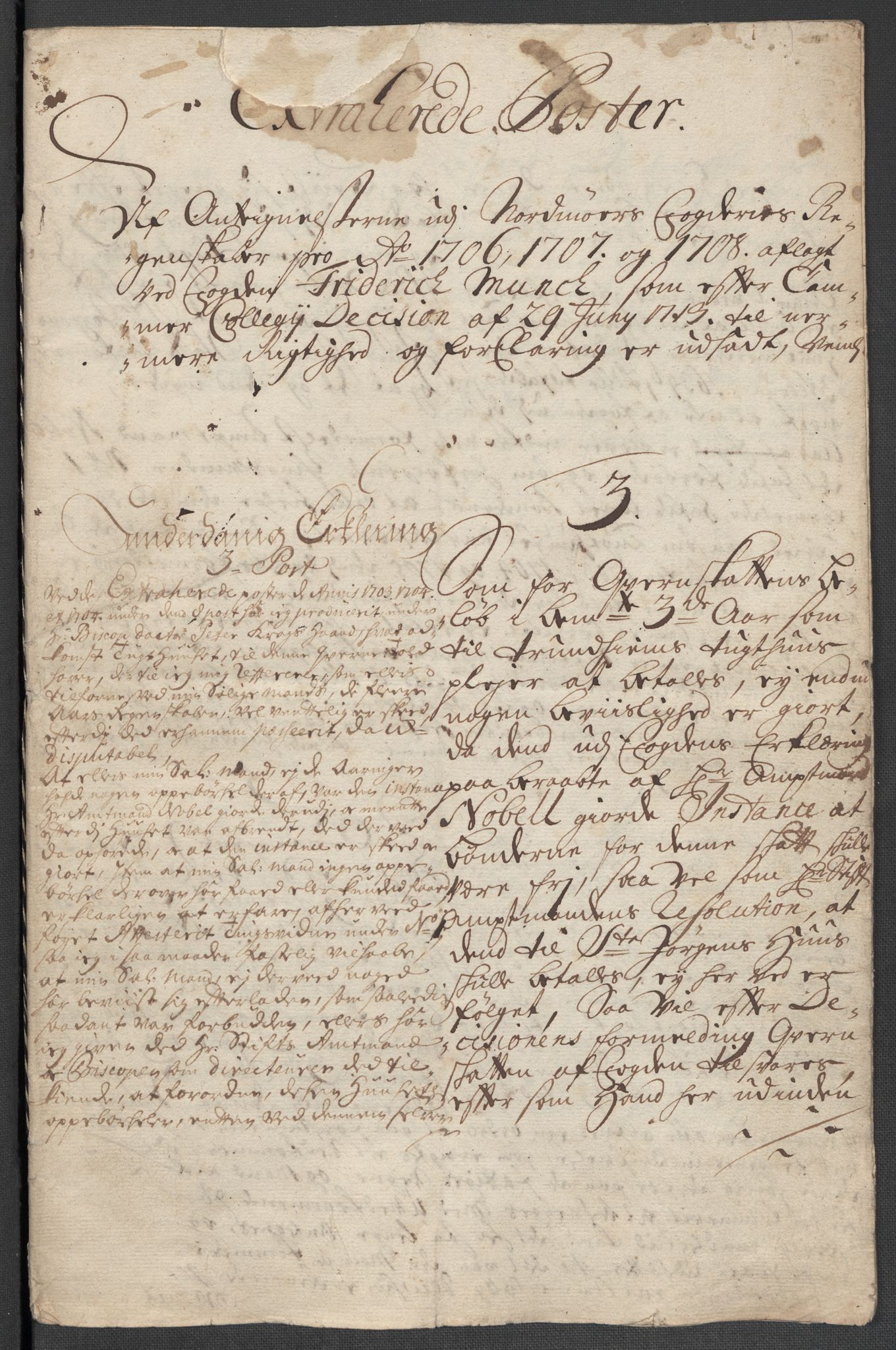 Rentekammeret inntil 1814, Reviderte regnskaper, Fogderegnskap, AV/RA-EA-4092/R56/L3743: Fogderegnskap Nordmøre, 1708, p. 259