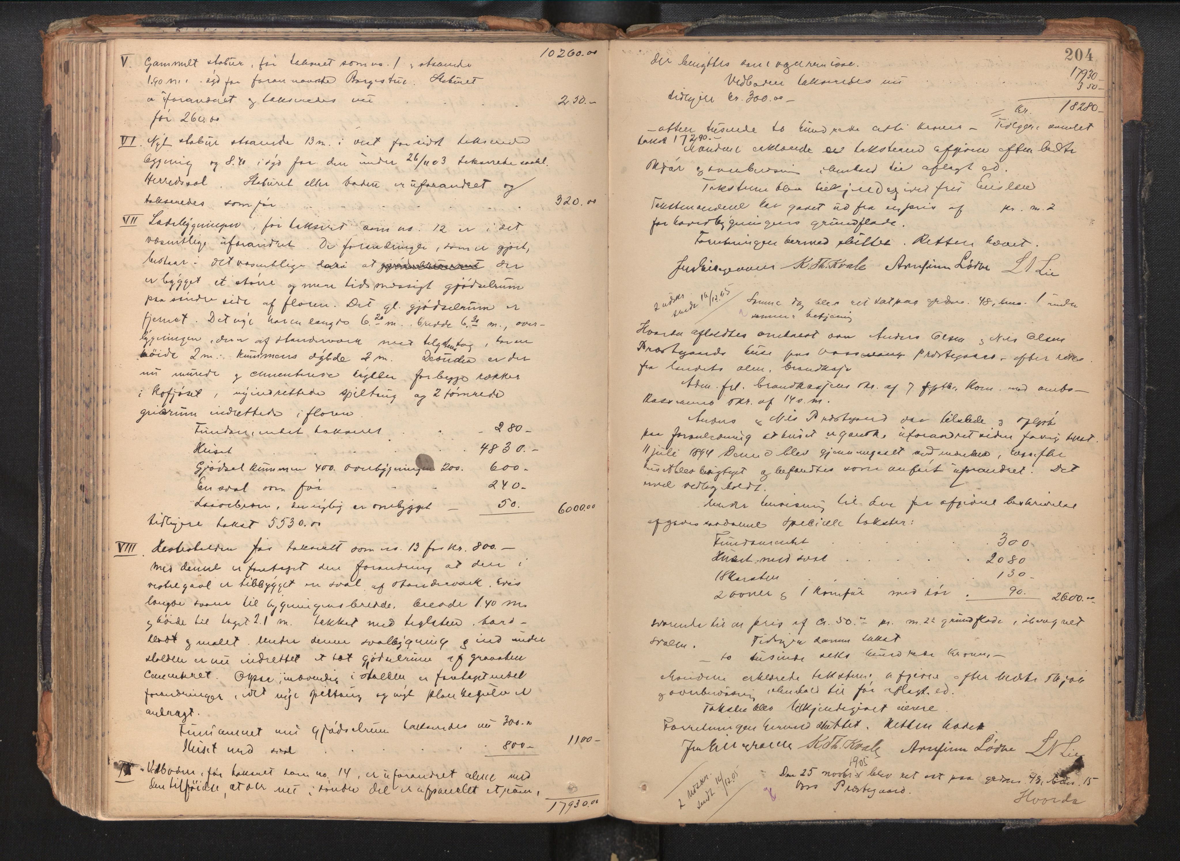Lensmannen i Voss, AV/SAB-A-35801/0012/L0002: Branntakstprotokoll, 1890-1909, p. 203b-204a