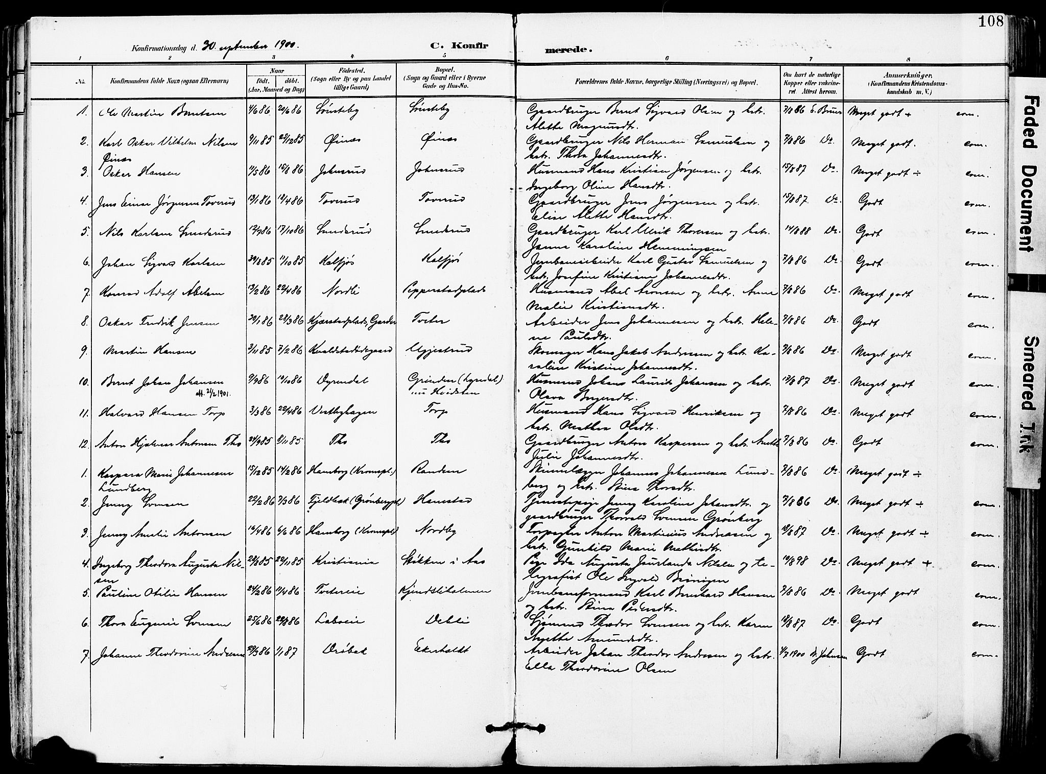 Vestby prestekontor Kirkebøker, SAO/A-10893/F/Fa/L0010: Parish register (official) no. I 10, 1900-1926, p. 108