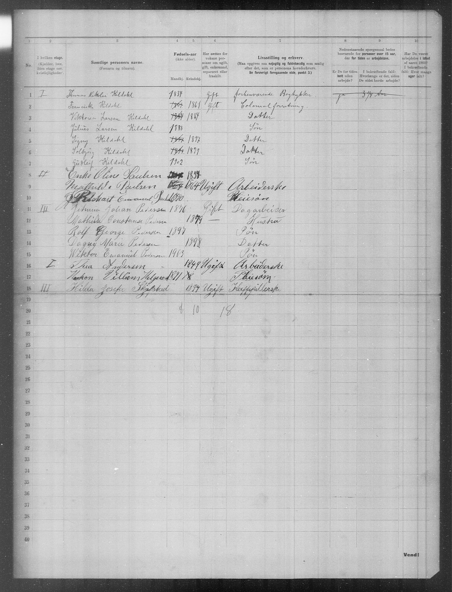 OBA, Municipal Census 1903 for Kristiania, 1903, p. 11047