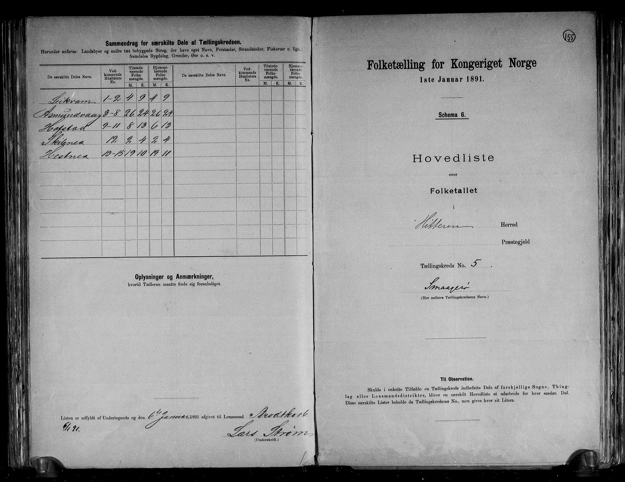 RA, 1891 census for 1617 Hitra, 1891, p. 12