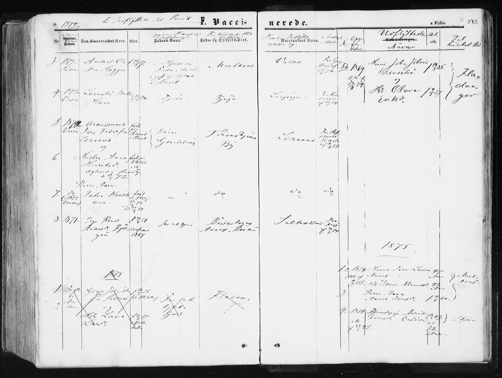 Ministerialprotokoller, klokkerbøker og fødselsregistre - Sør-Trøndelag, SAT/A-1456/612/L0377: Parish register (official) no. 612A09, 1859-1877, p. 532